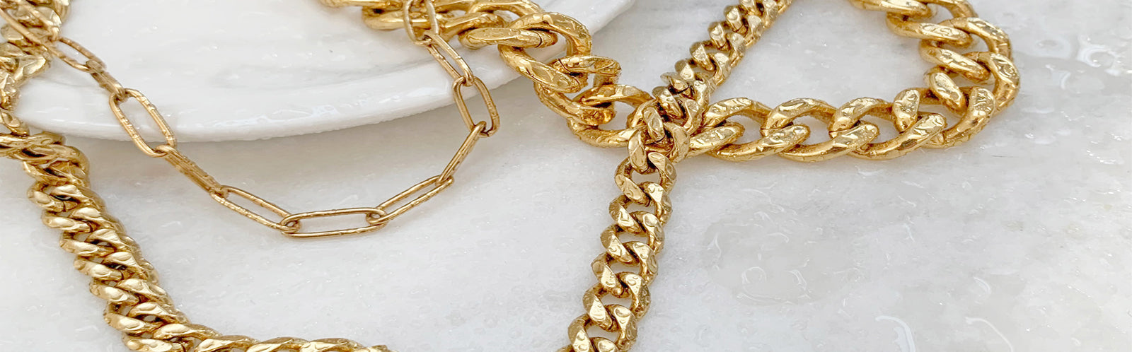 Gold and Silver Chain Necklaces - Waterproof Jewelry Tarnish