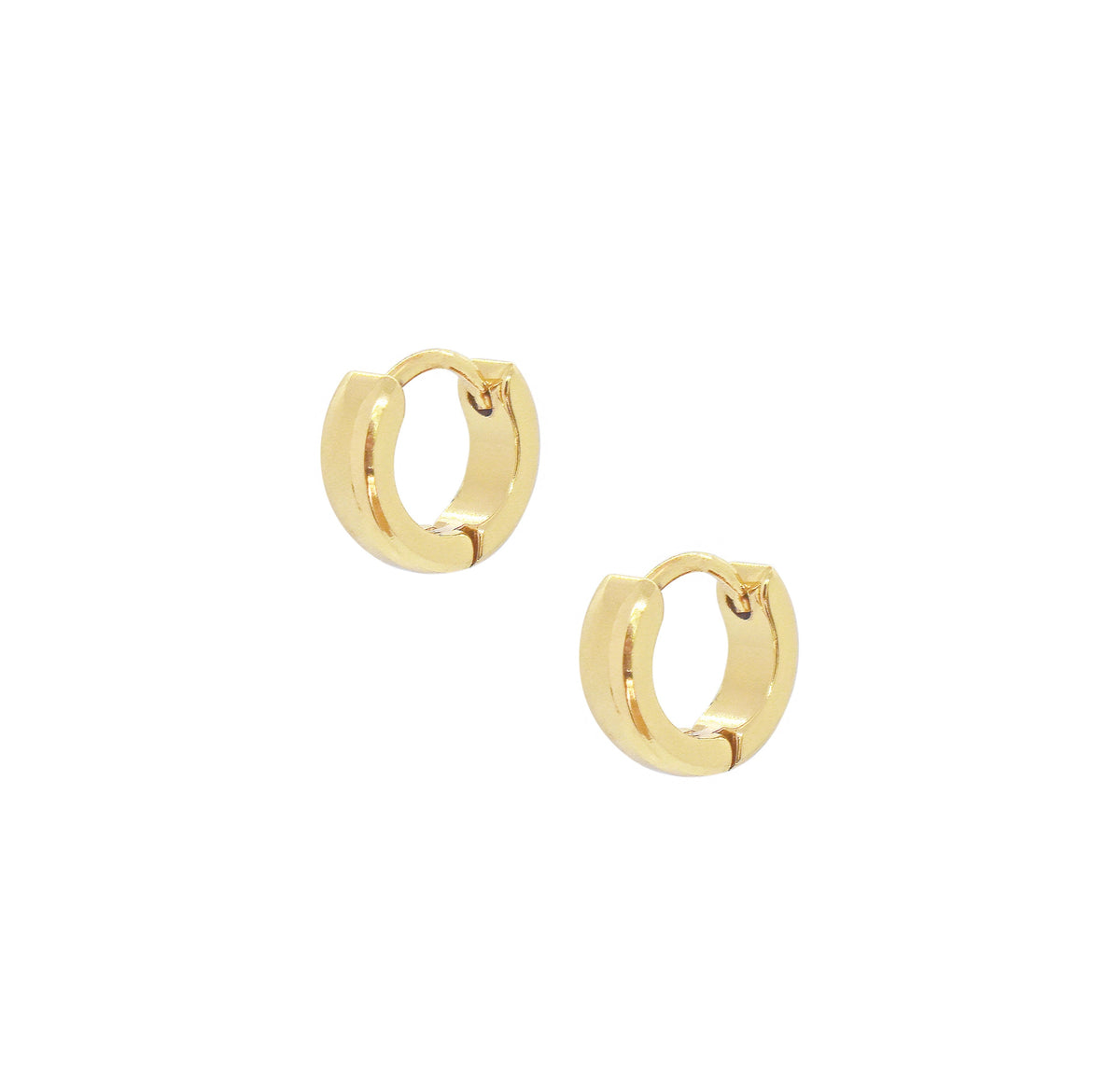 small gold huggie earrings waterproof jewelry