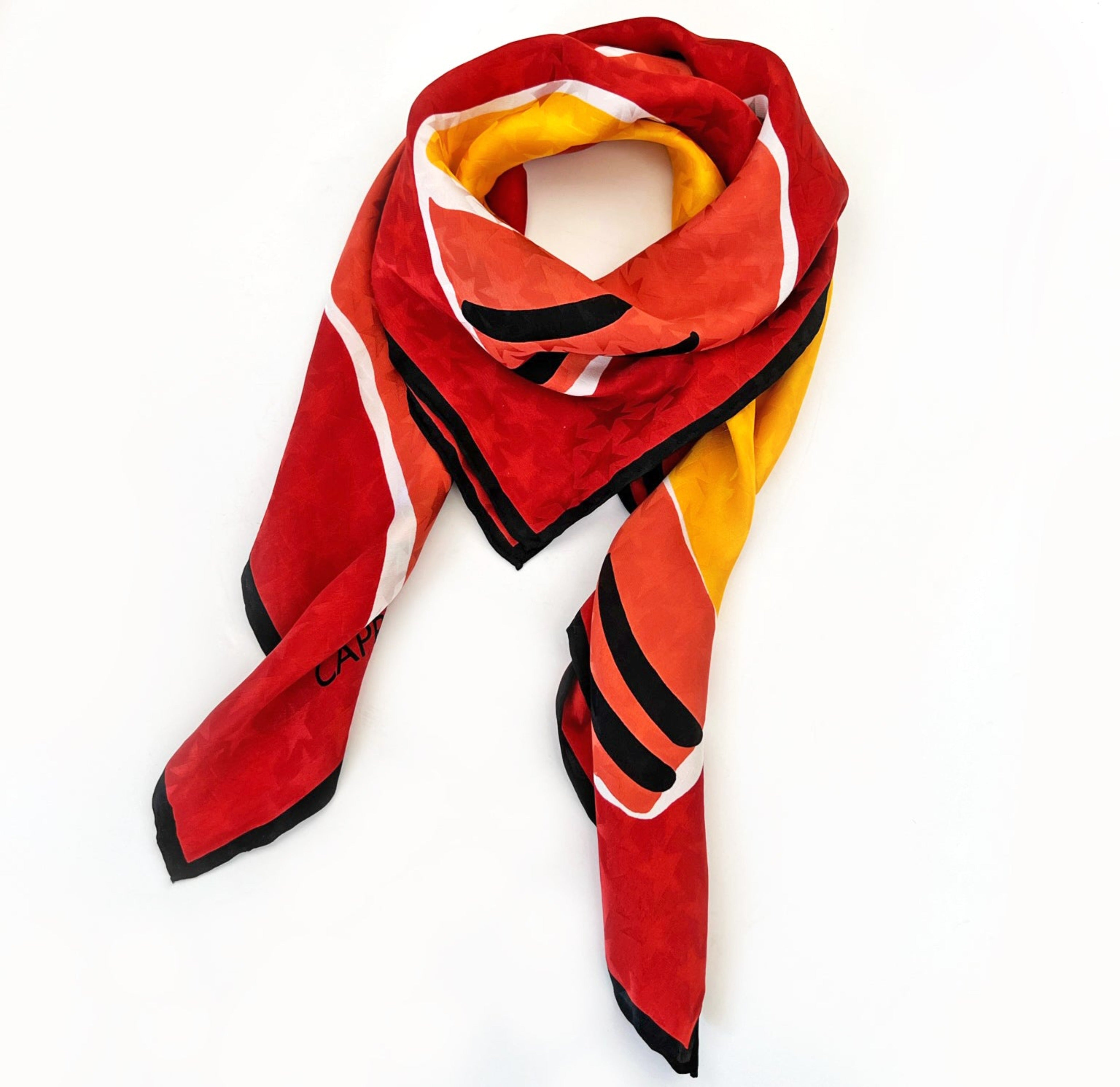 silk scarf star jacquard