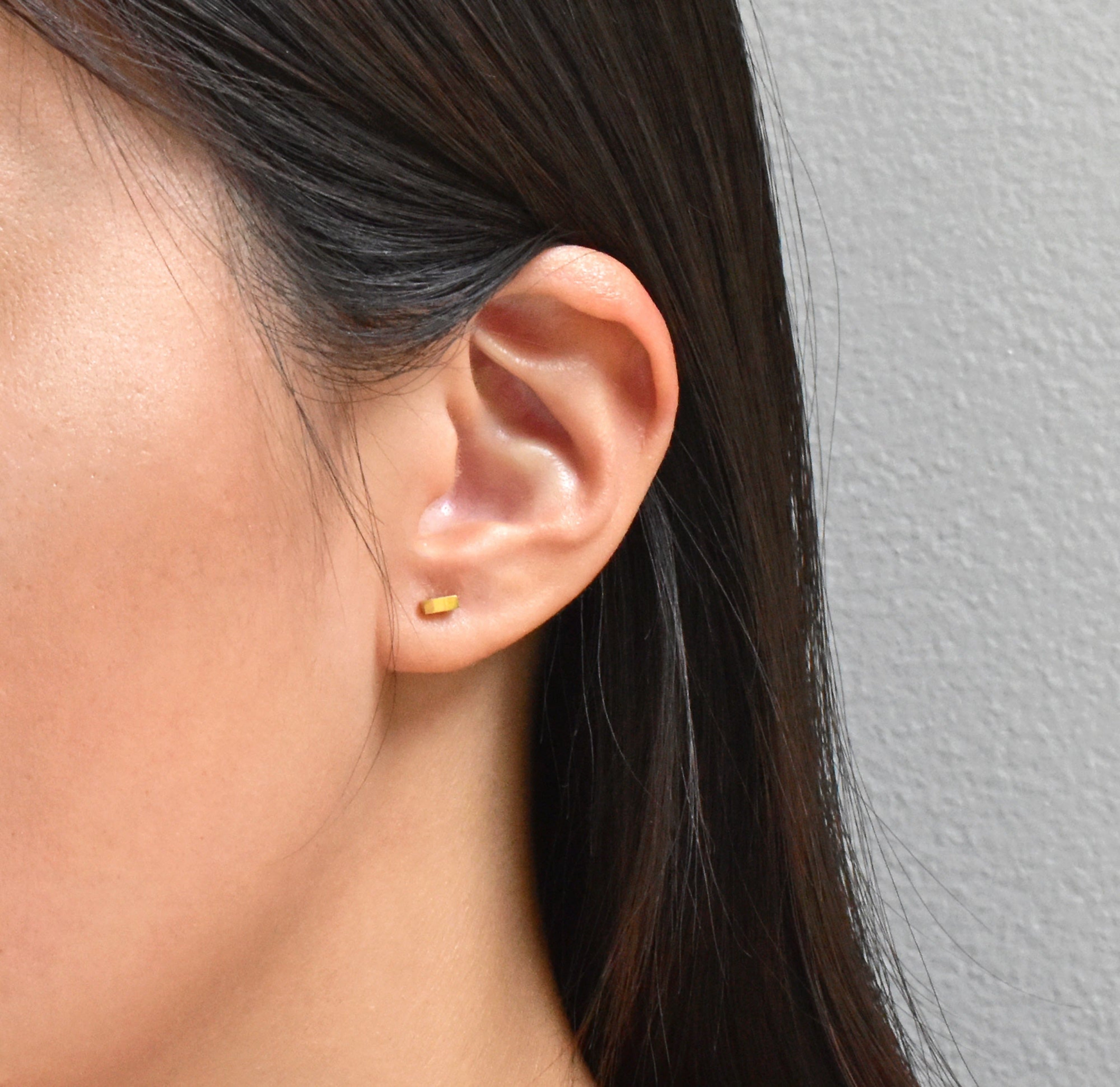dainty fold bar stud earrings waterproof jewelry