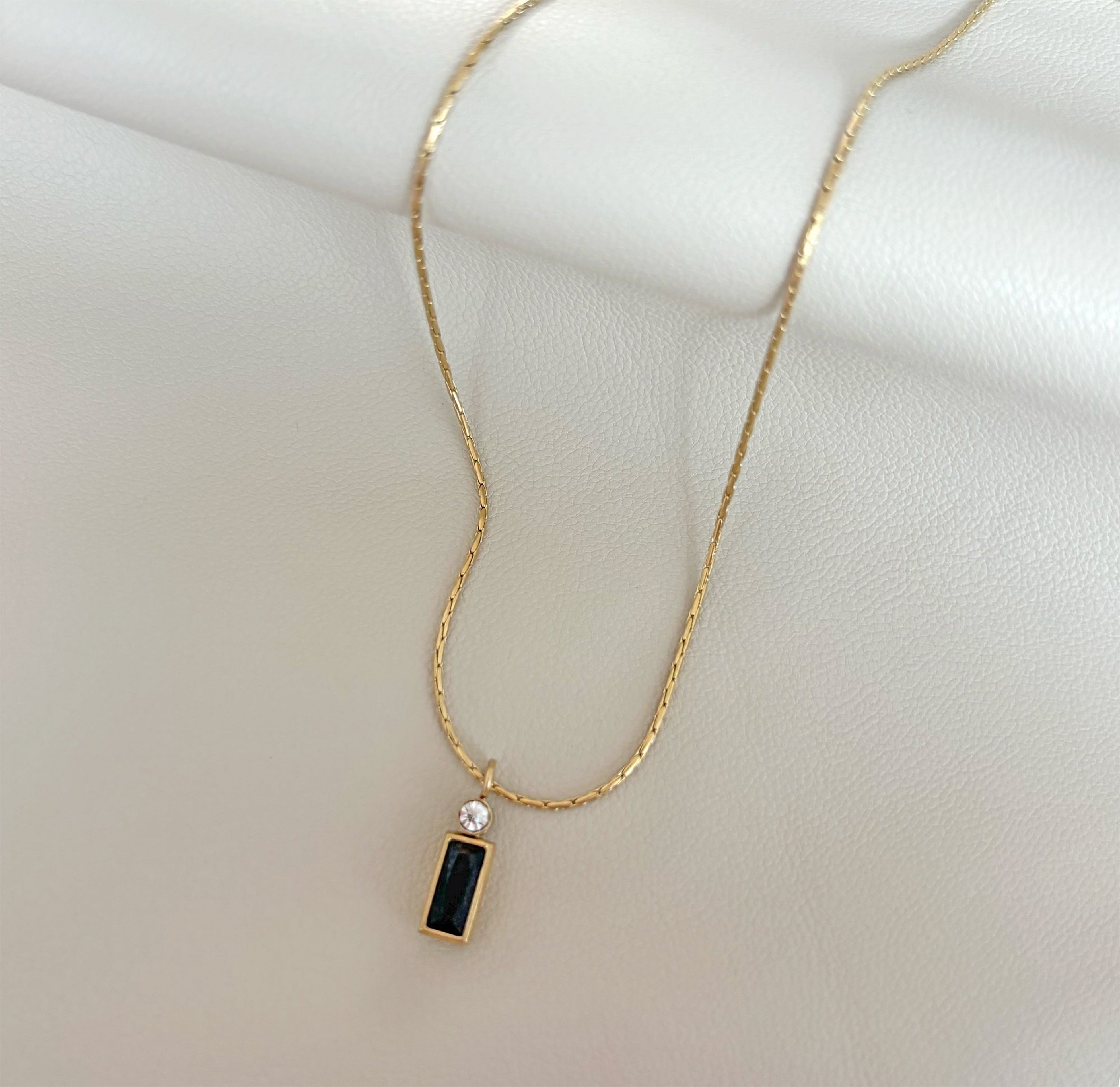 gold dainty black pendant necklace birthday gift waterproof jewelry