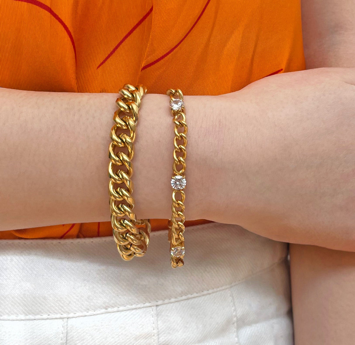 gold chain bracelets waterproof jewelry