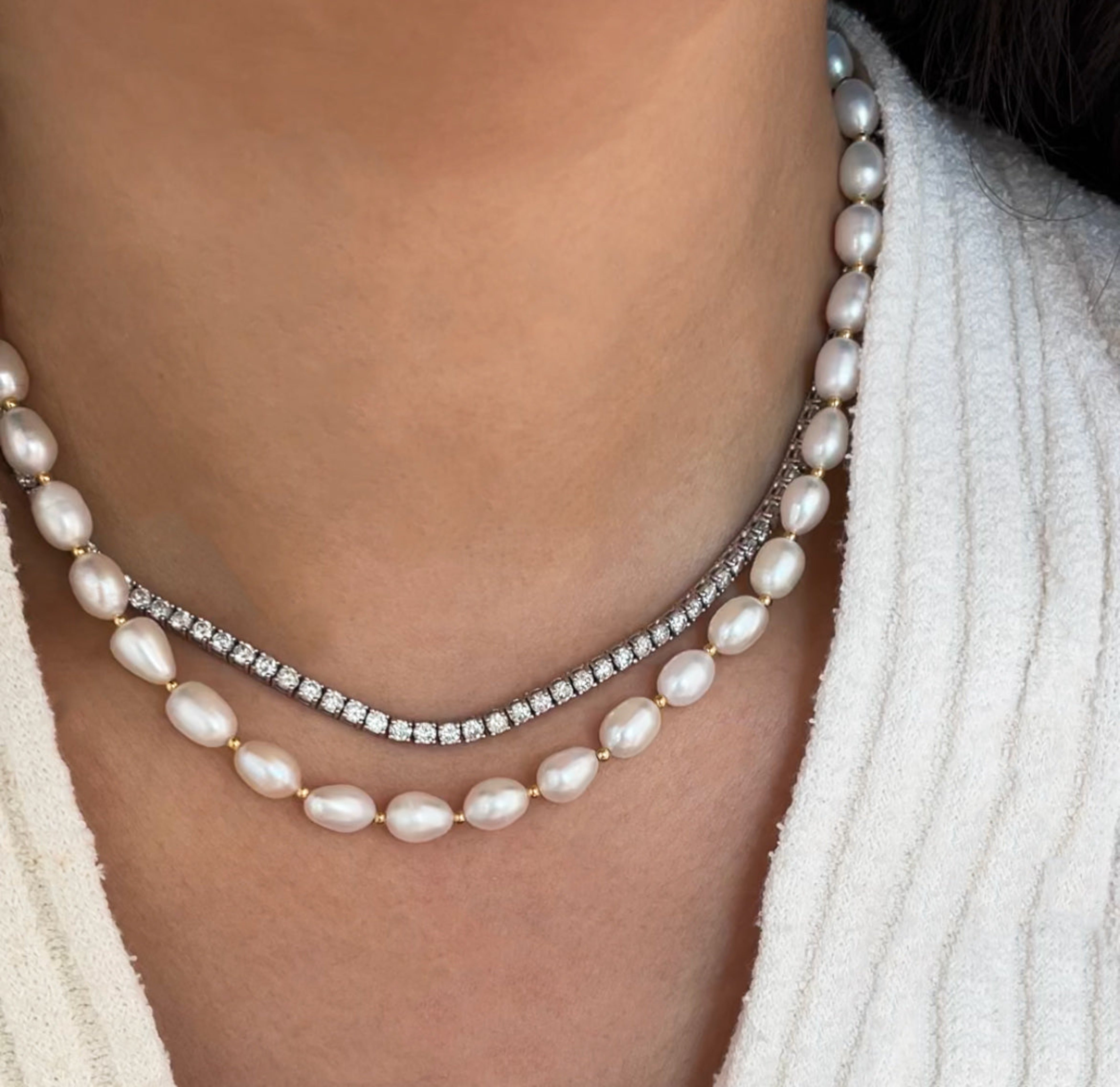 fresh water pearl strand waterproof jewelry
