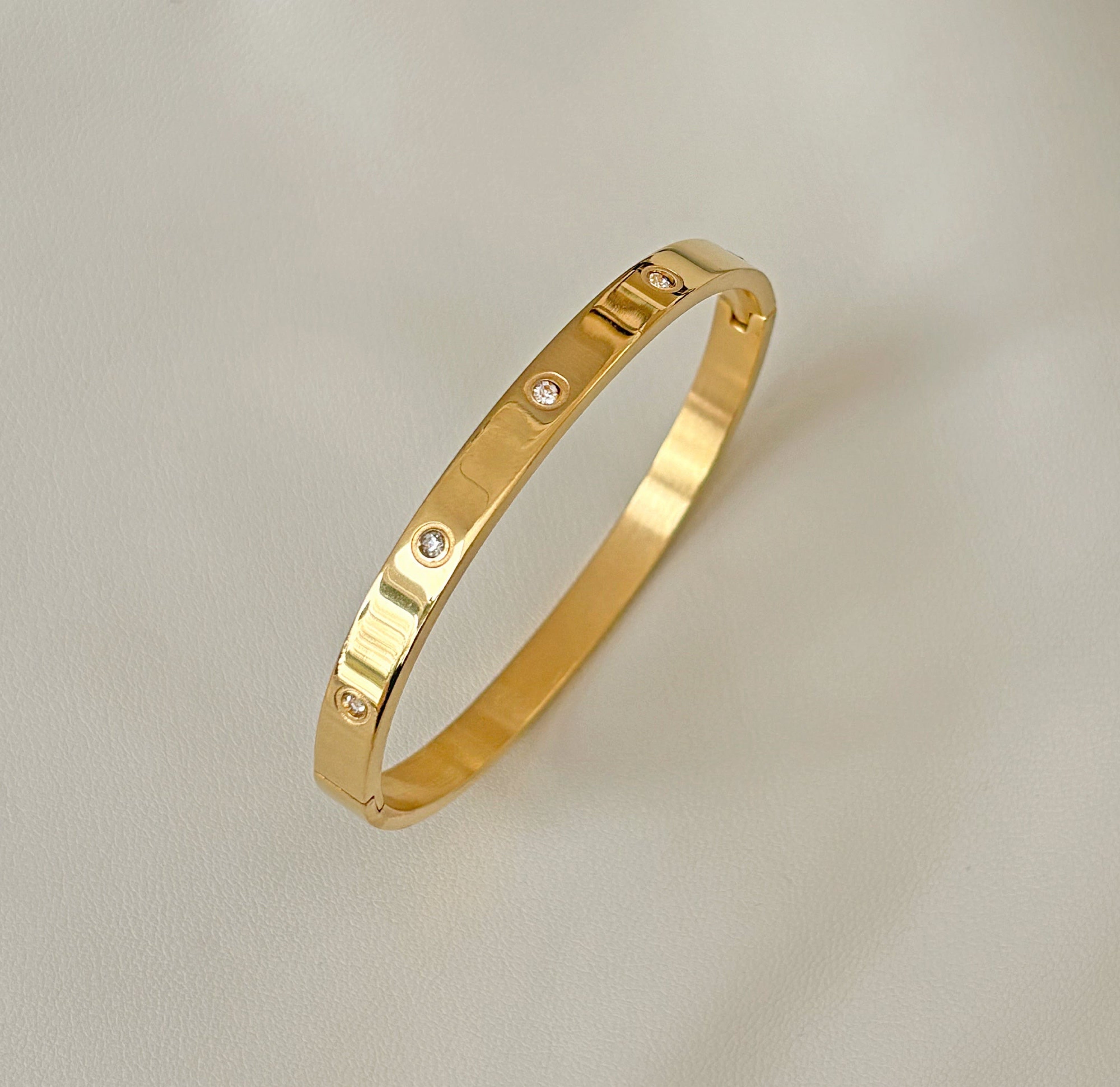 gold cuff bracelet waterproof jewelry