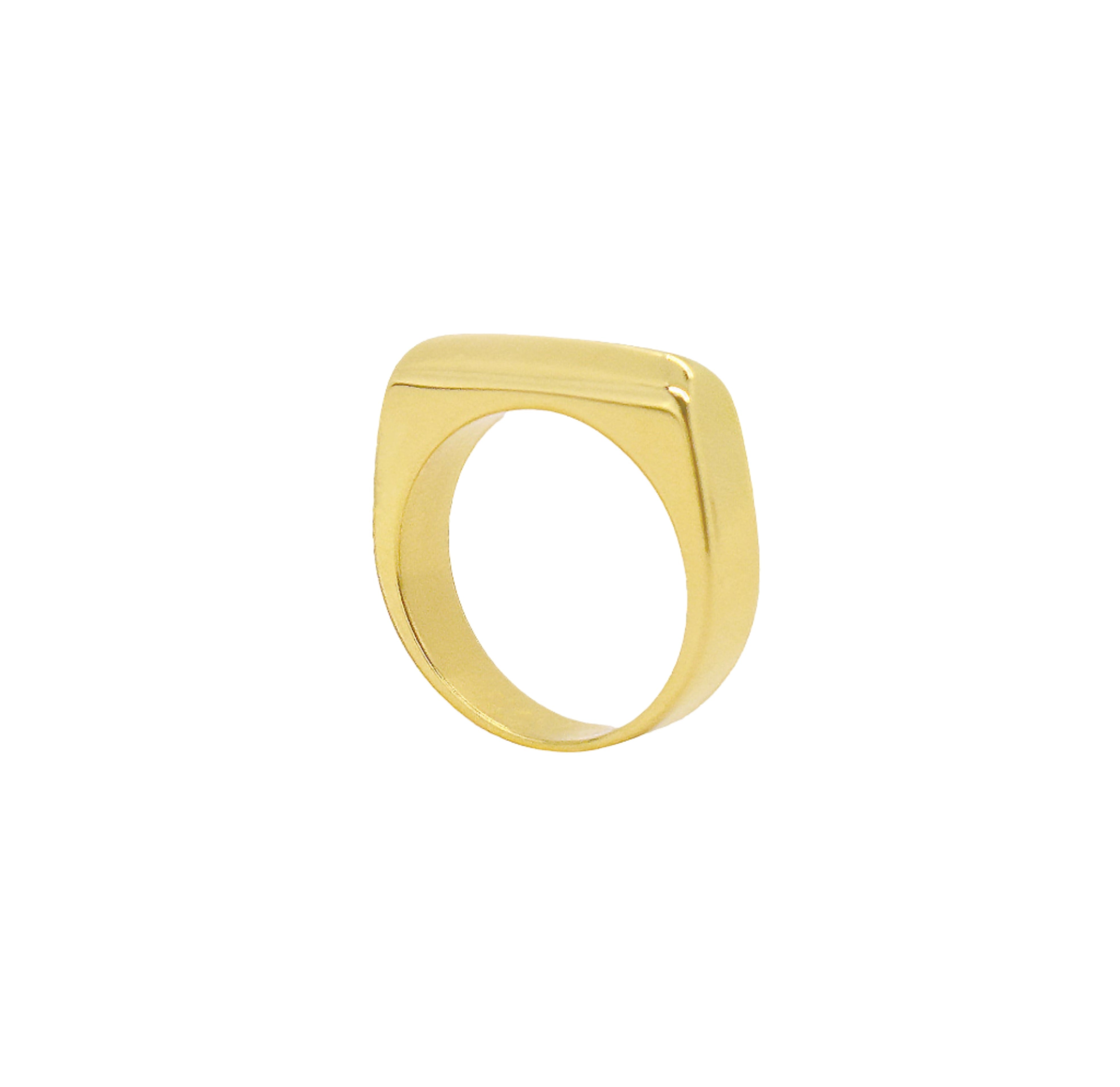 gold bar dome ring waterproof jewelry 