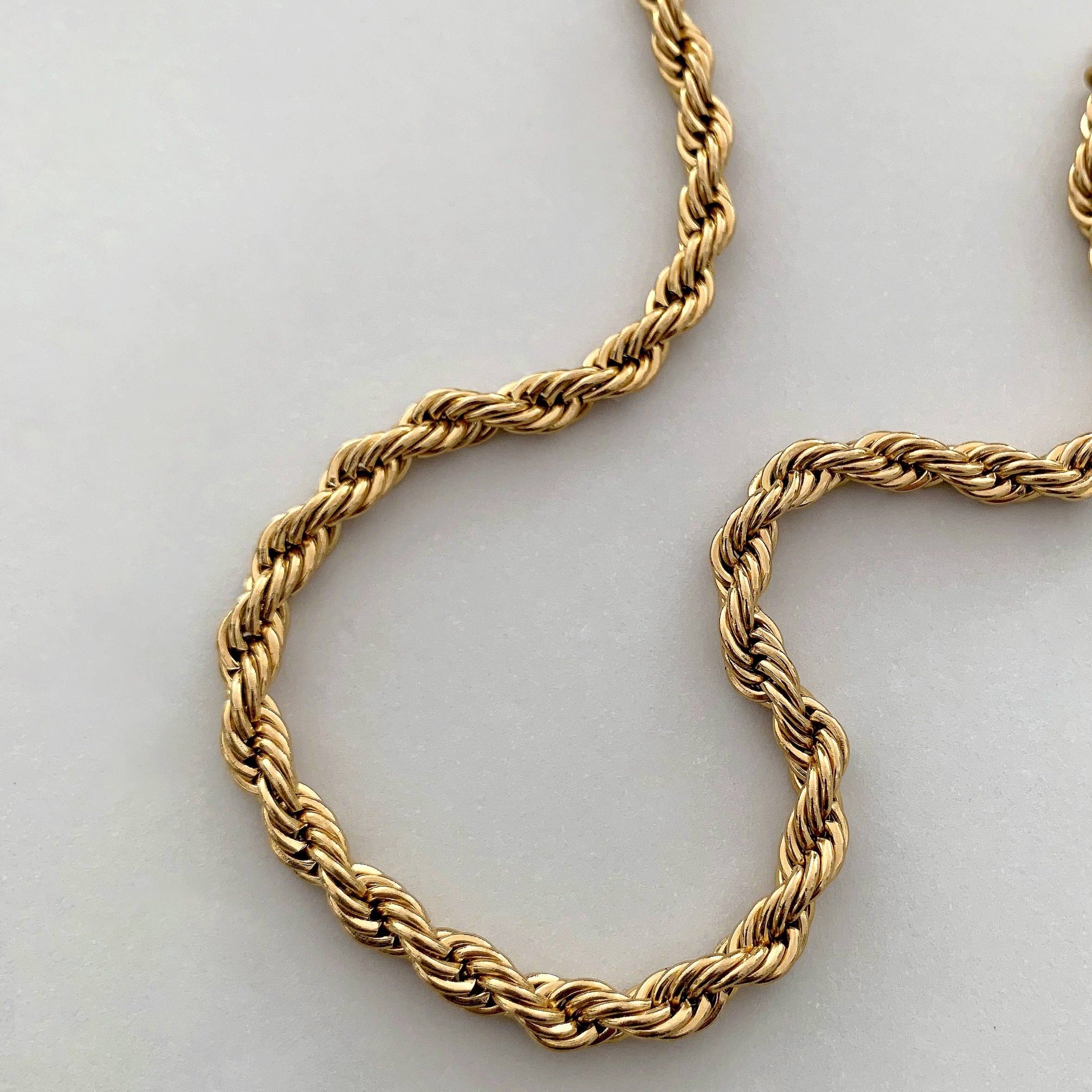 GOLD ROPE CHAIN NECKLACE - SAMPLE