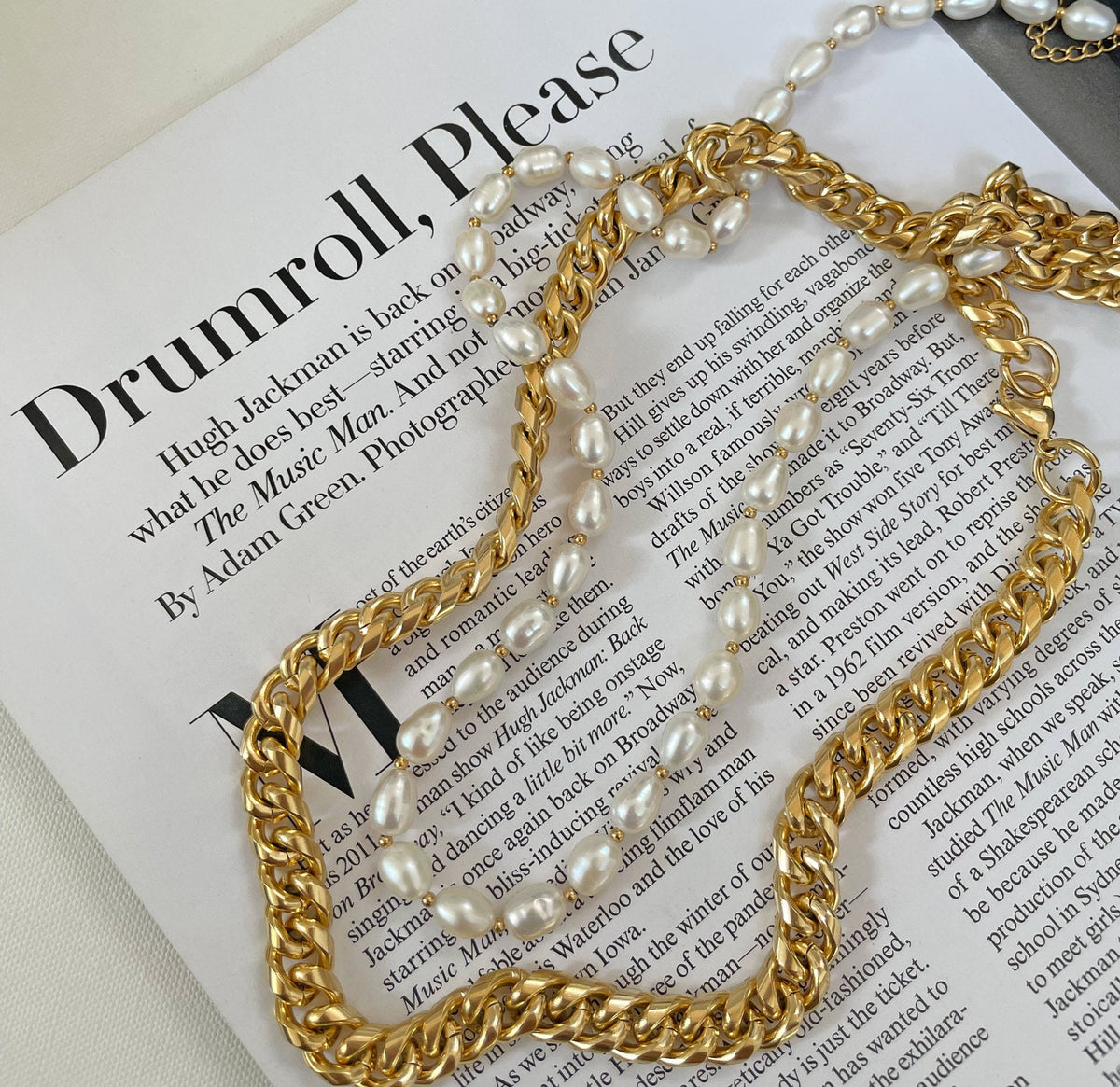 fresh water pearl necklace strand waterproof jewelry