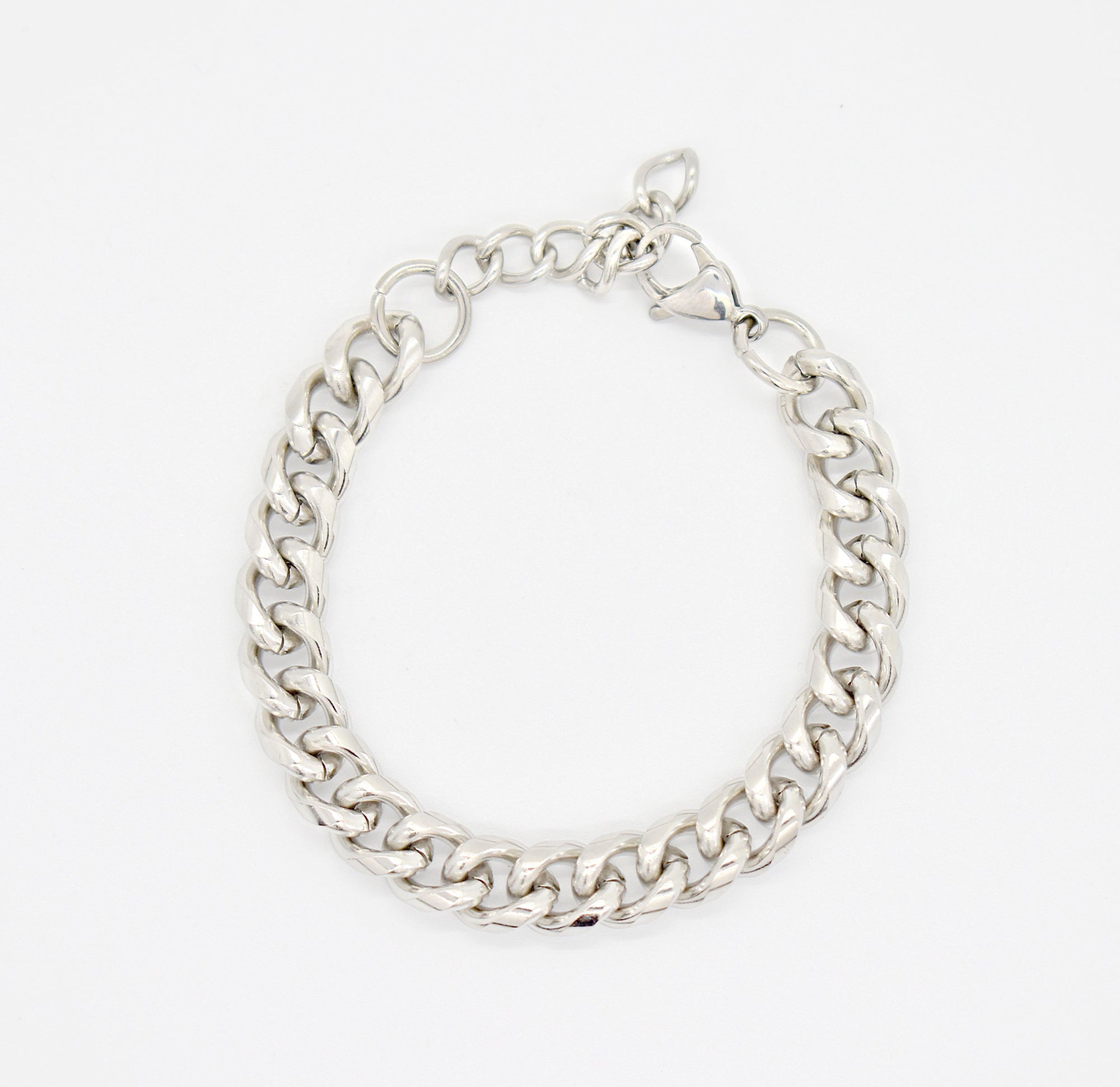 thick silver chain bracelet waterproof jewelry