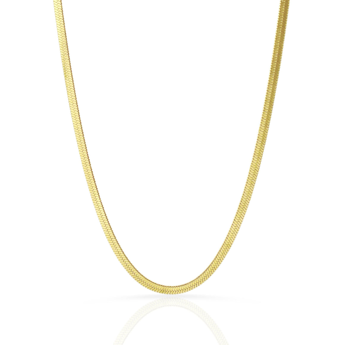 4MM GOLD THIN SNAKE CHAIN NECKLACE -SAMPLE