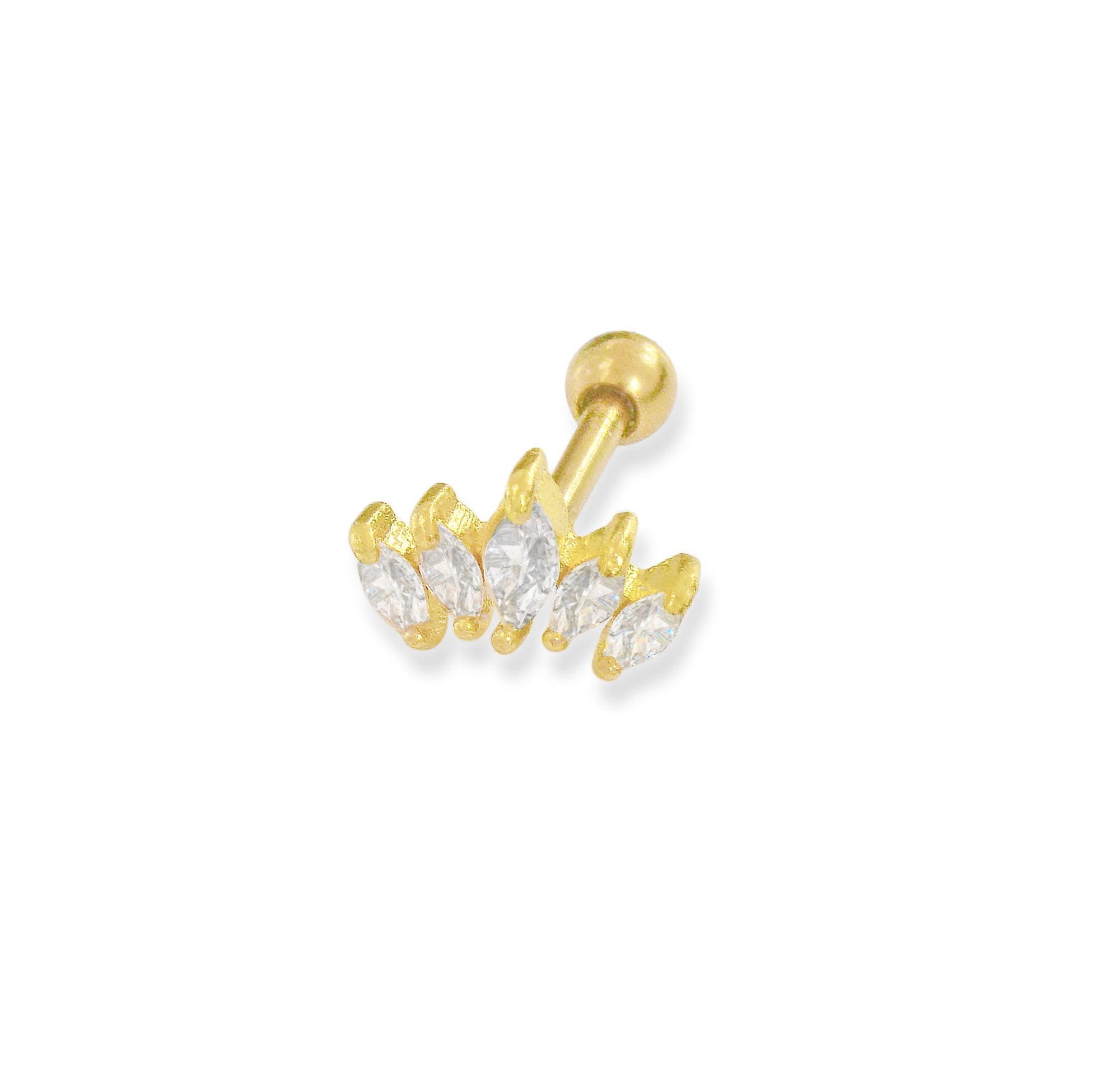 marquis gold stud waterproof jewelry