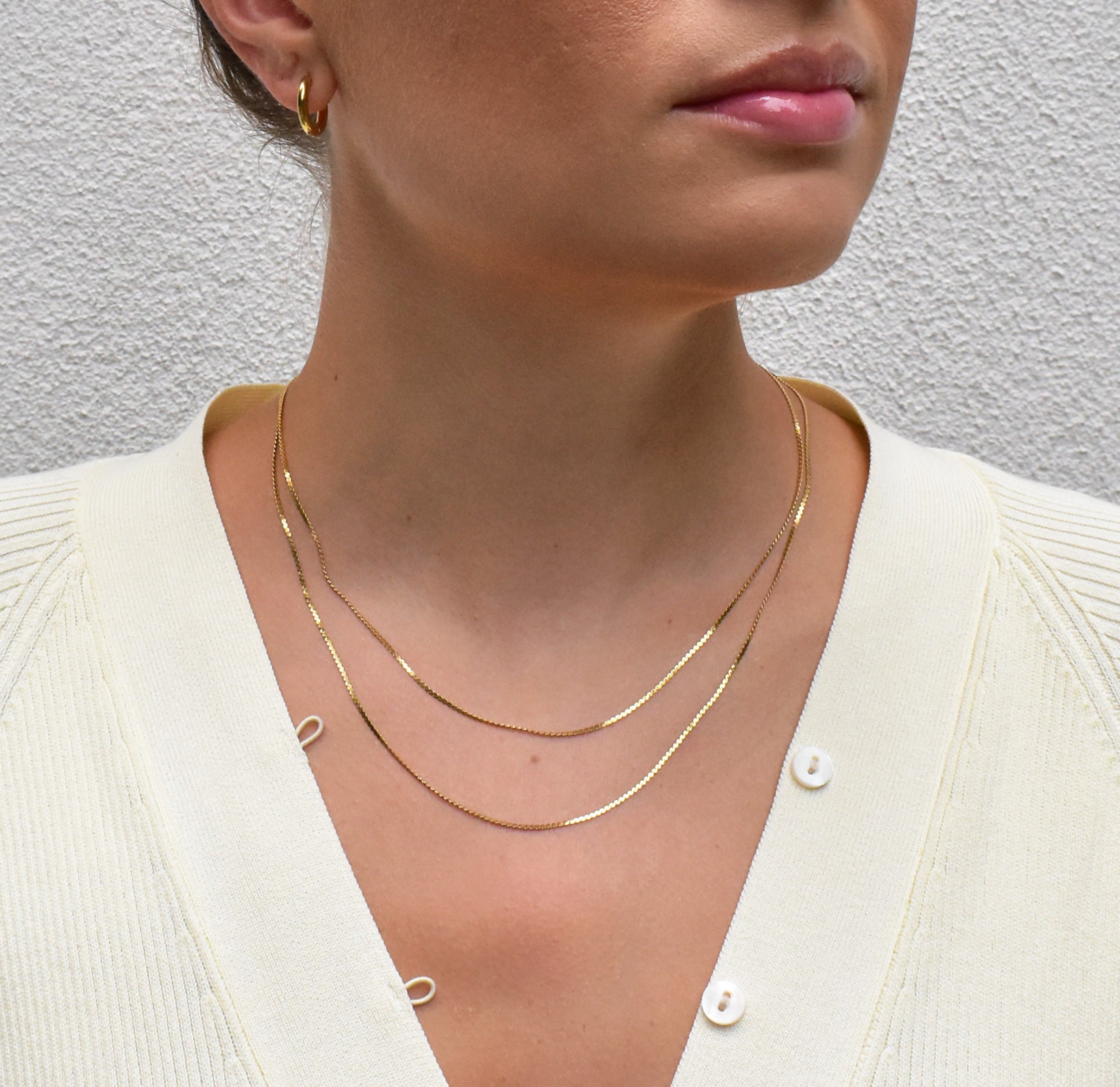 dainty gold chain necklace waterproof jewelry