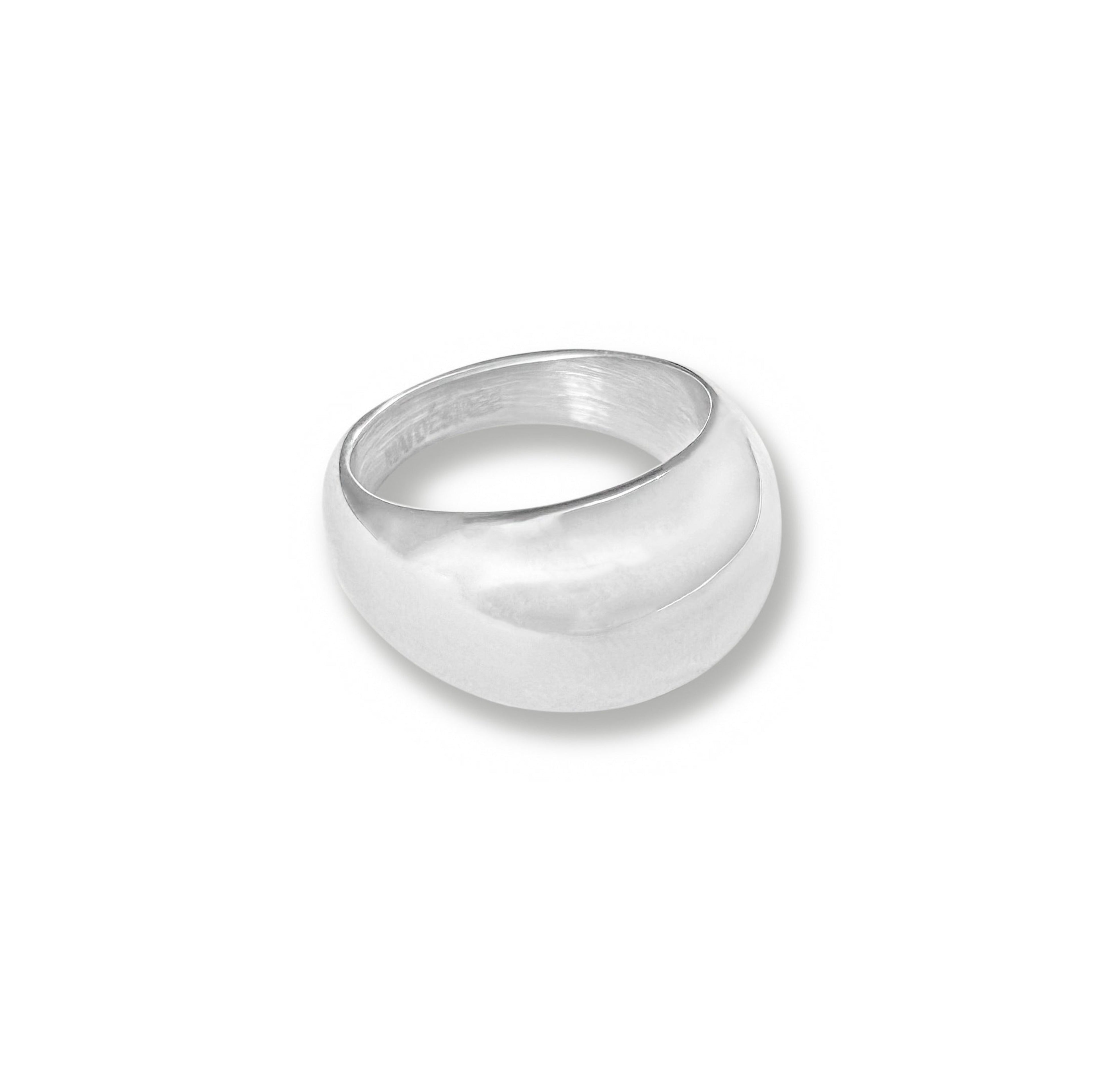 thick silver bubble ring waterproof jewelry