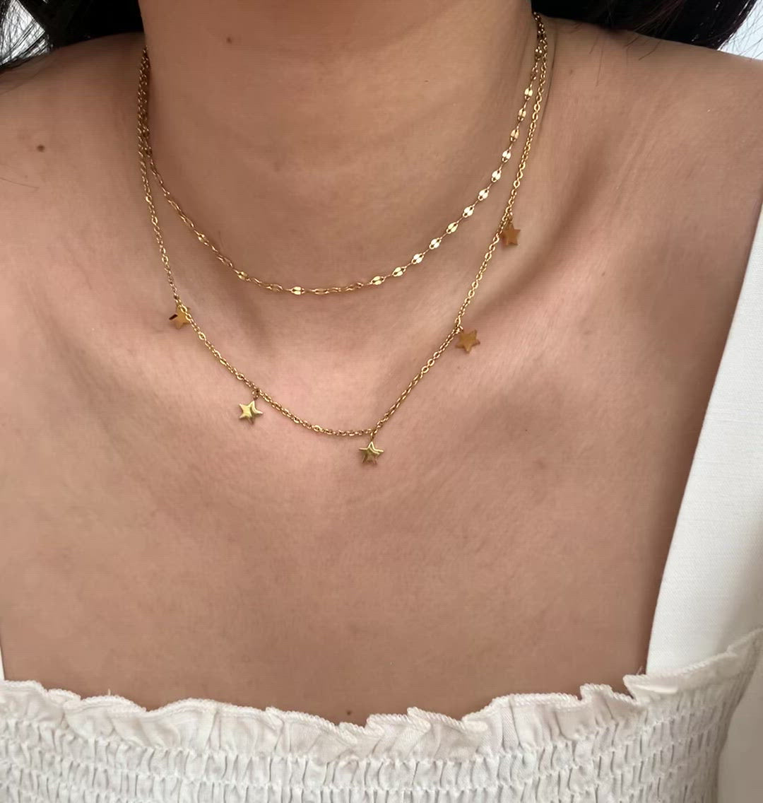 gold dainty chain  necklace waterproof jewelry