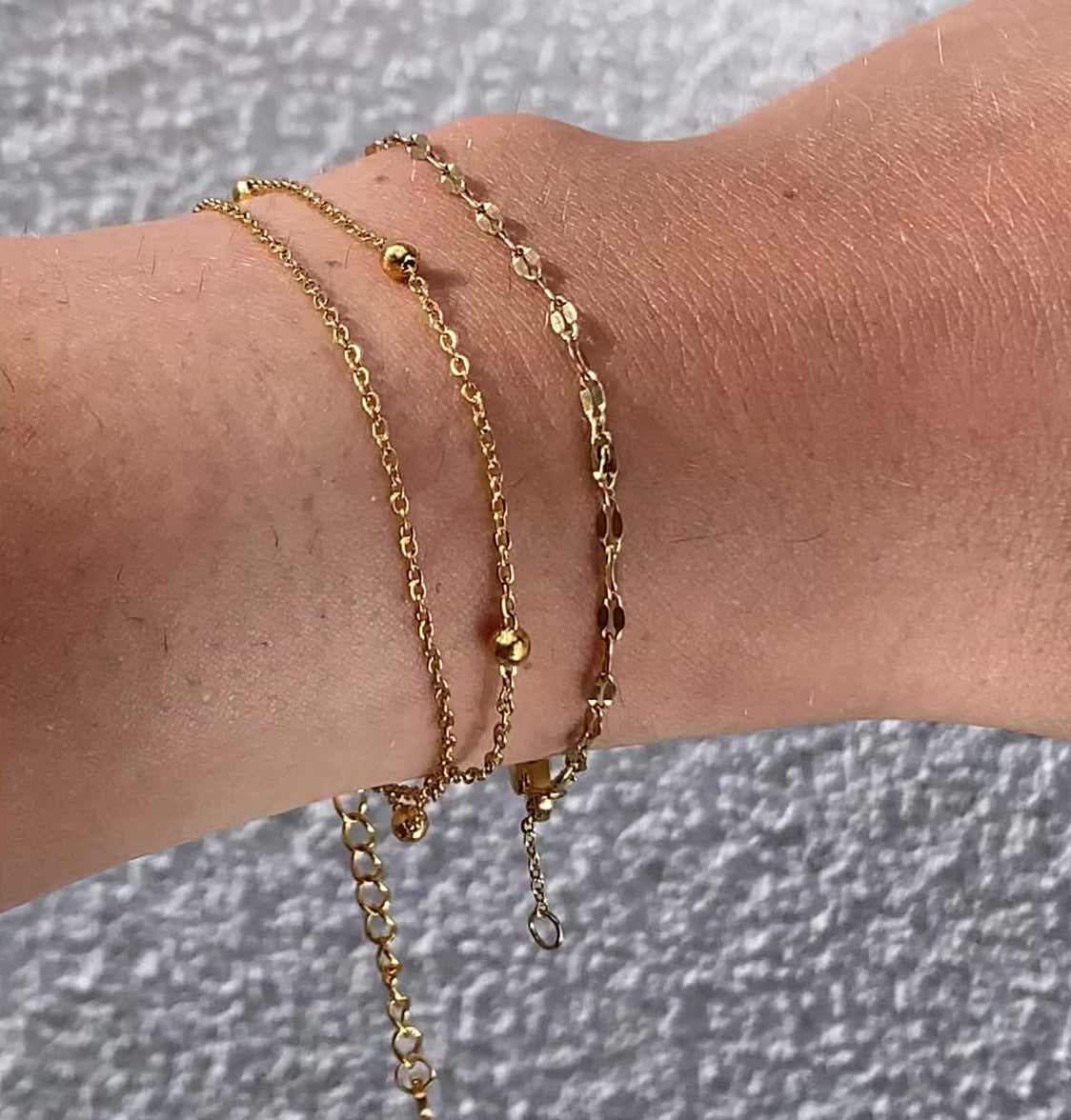 dainty gold chain bracelets waterproof jewelry