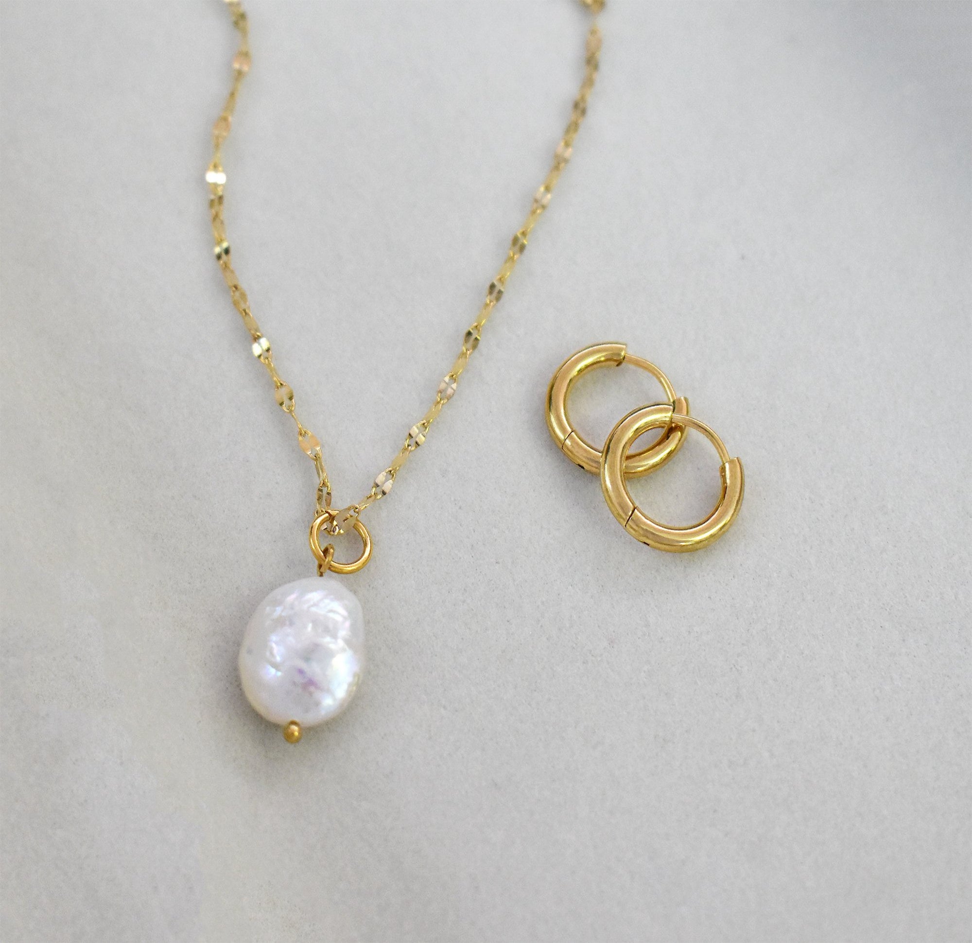 pearl necklace jewelry set waterproof