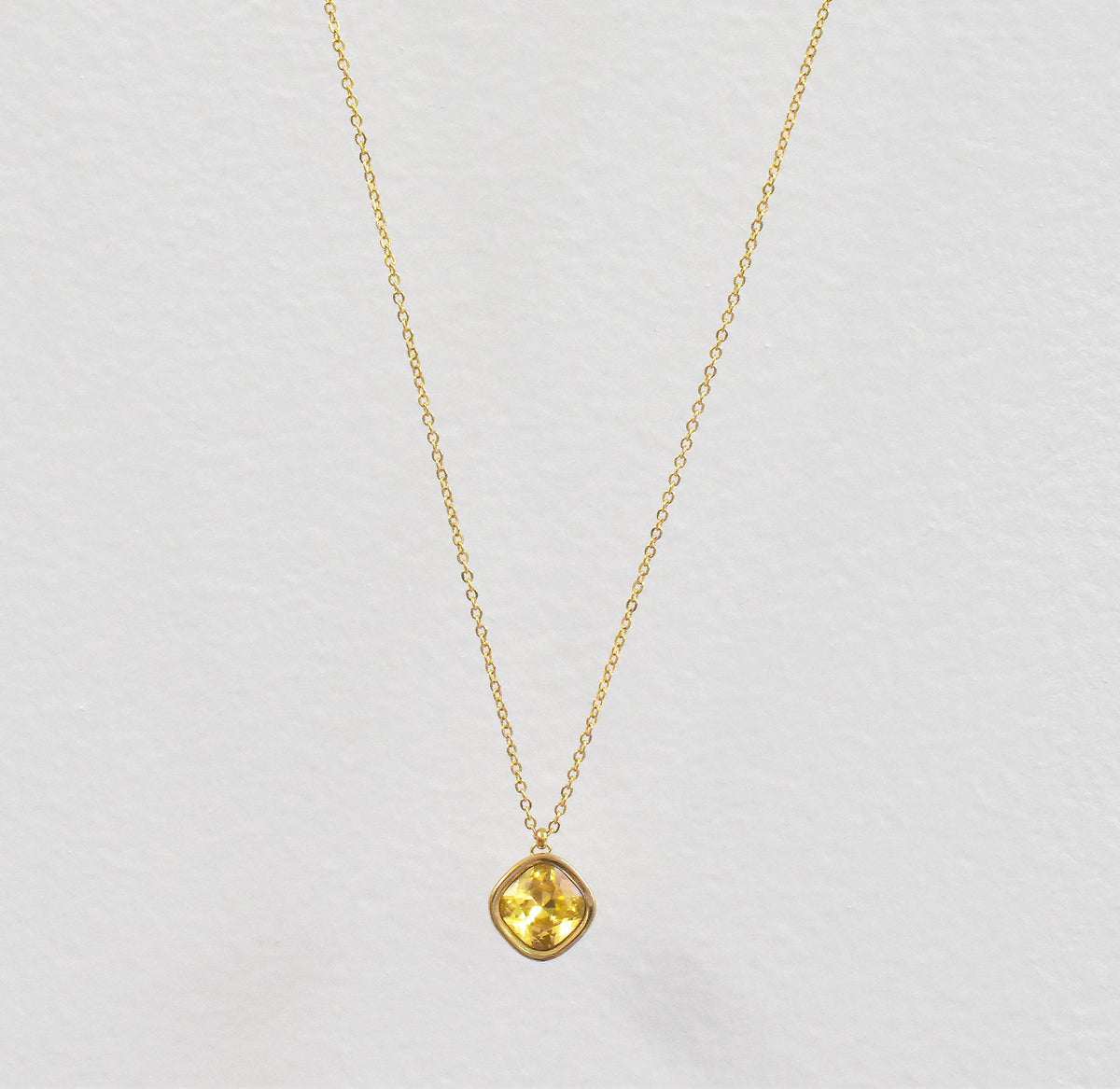 citrine birthstone pendant necklace sustainable jewelry