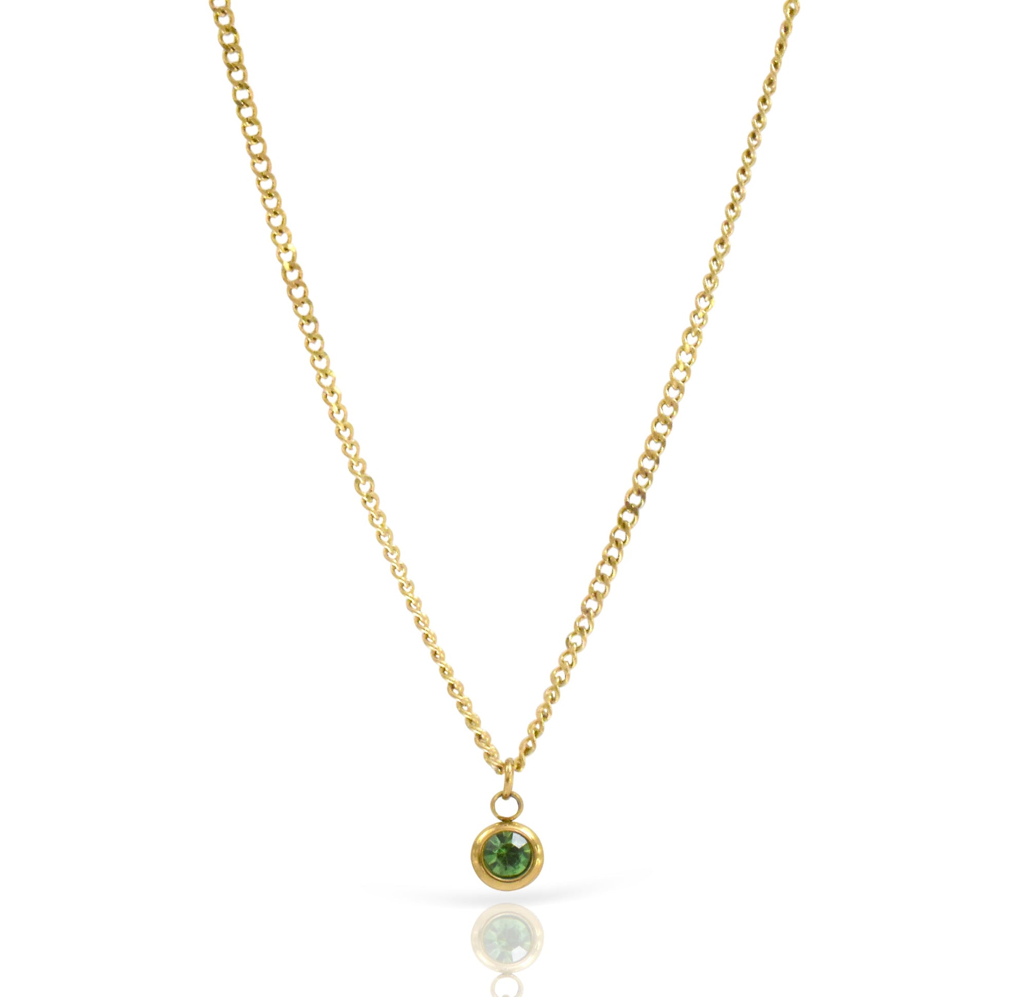 peridot necklace water resistant jewelry