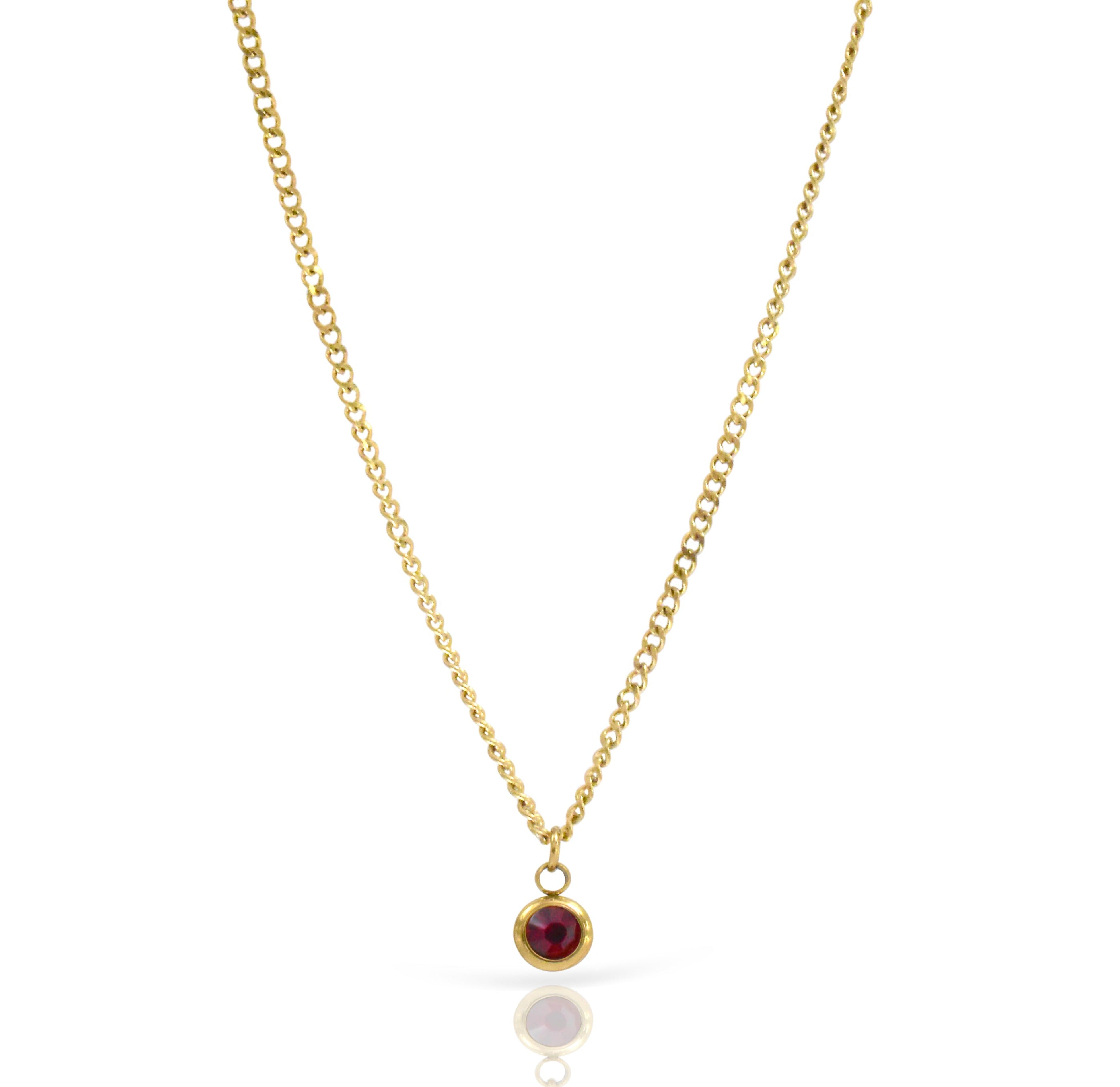 January birthstone necklace tarnish free jewelry