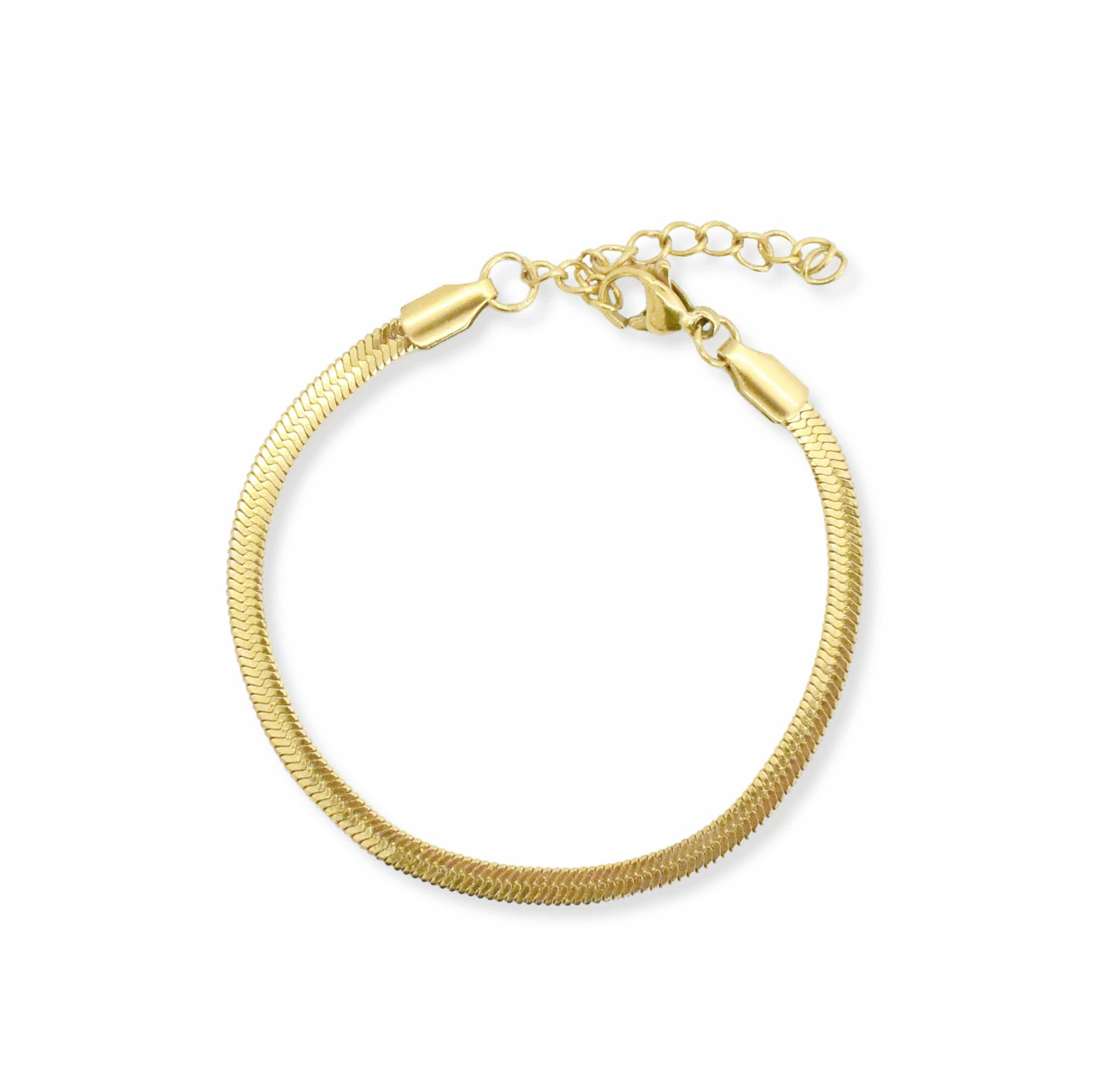 gold herringbone bracelet waterproof