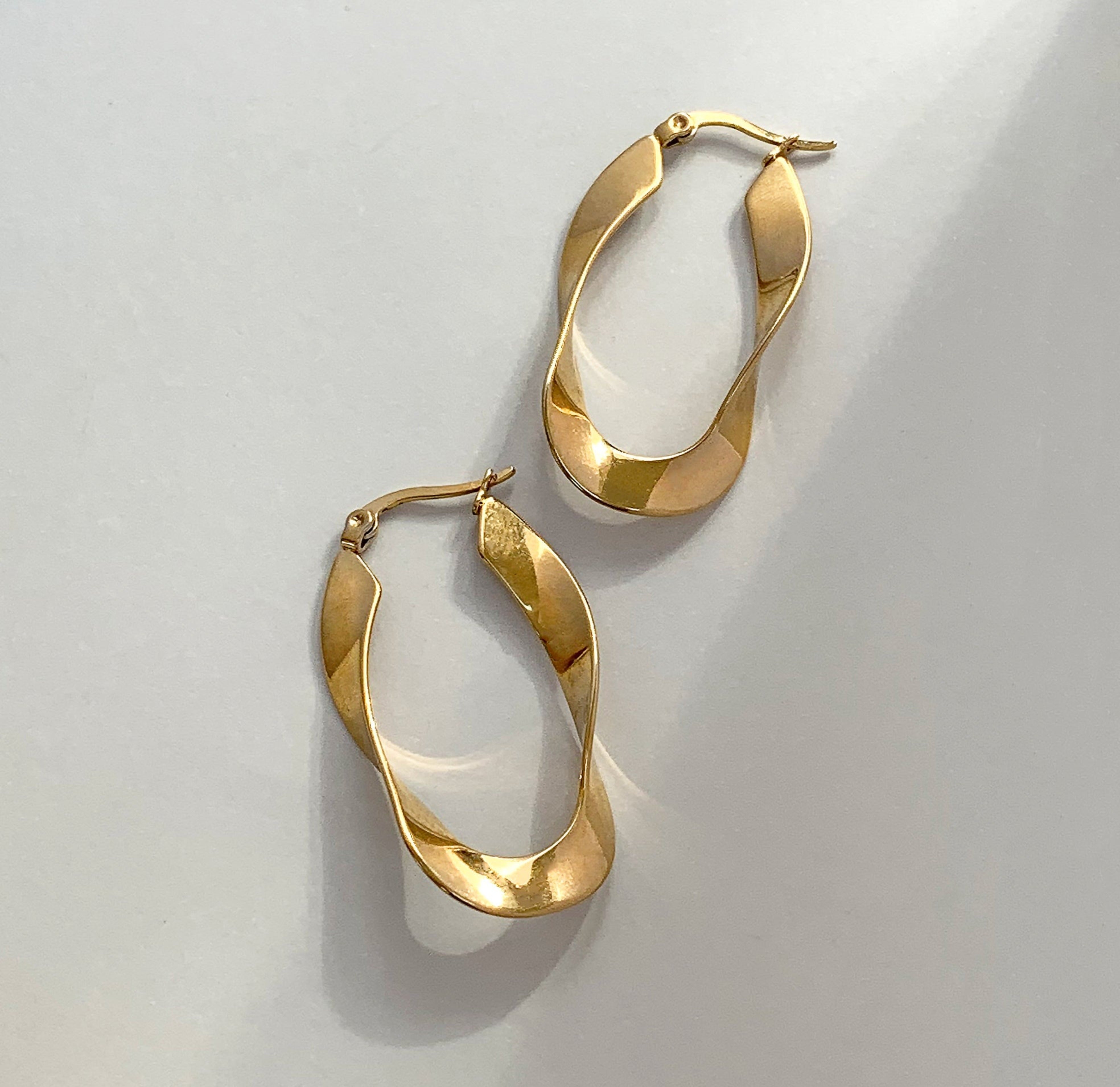 gold hoop earrings waterproof jewelry