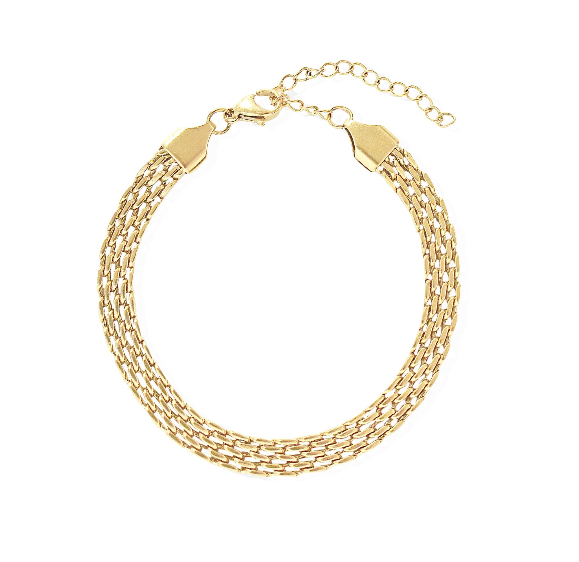 gold weave braided link chain bracelet waterproof jewelry