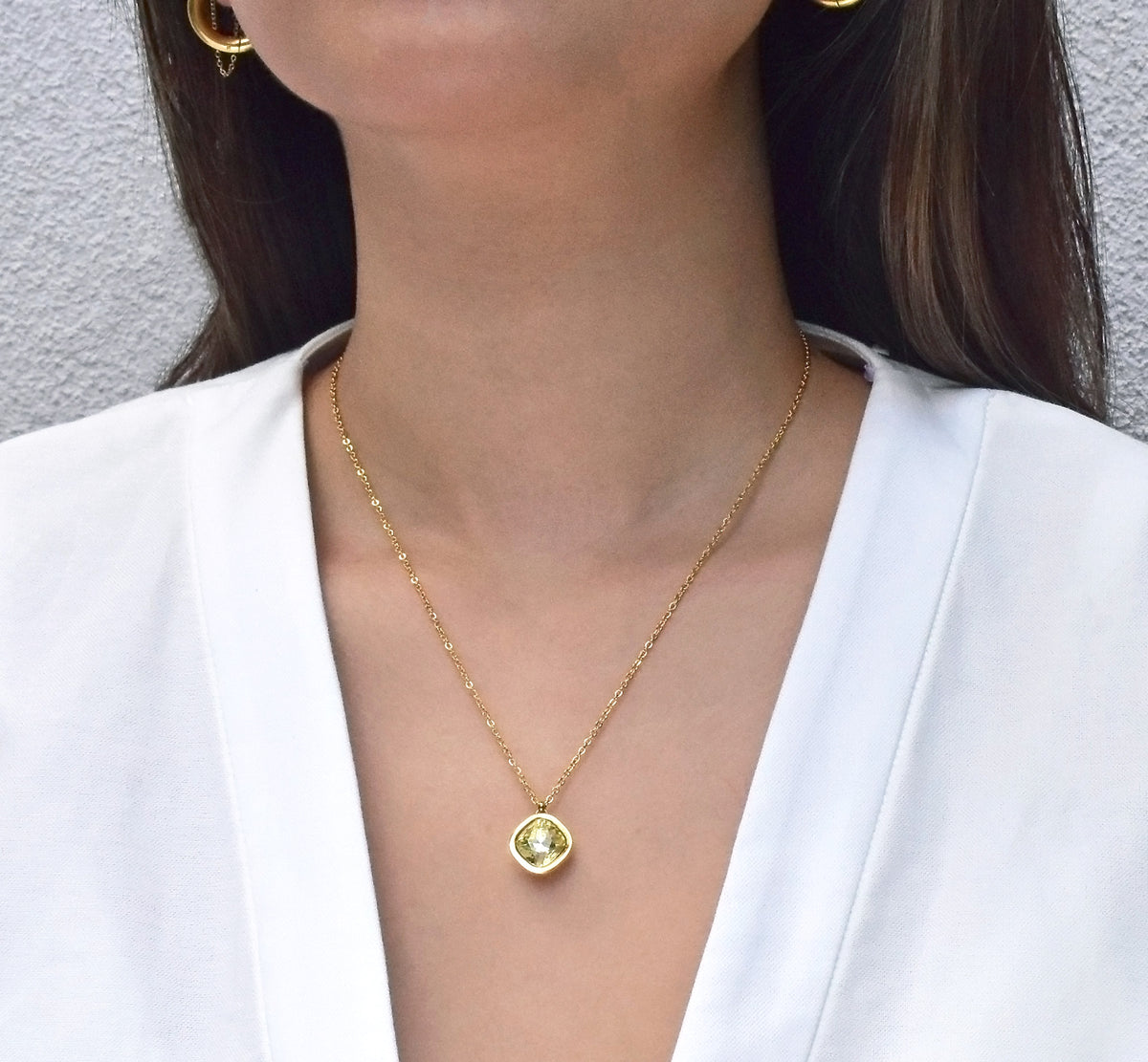 peridot necklace sustainable jewelry