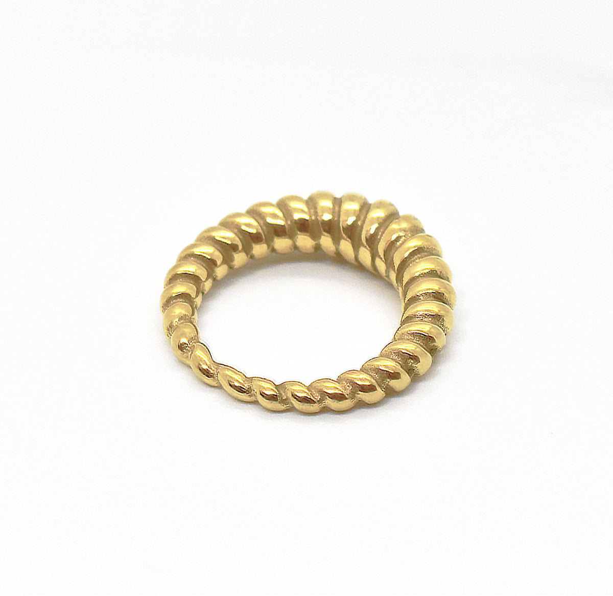 gold croissant ring waterproof jewelry