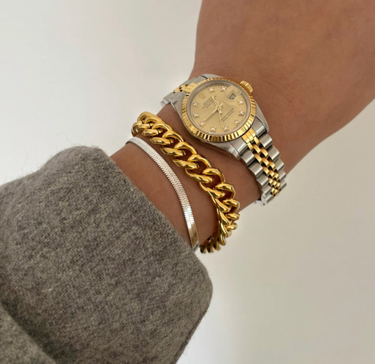thick gold bracelet waterproof jewelry