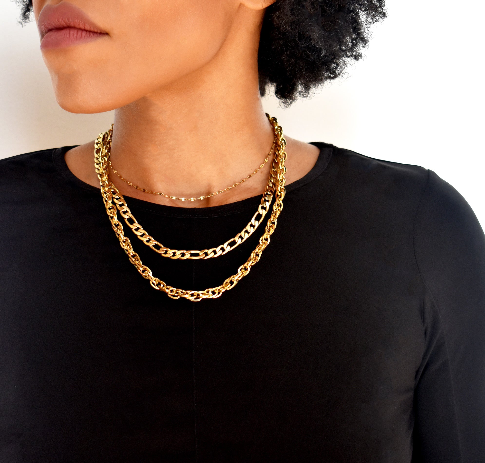 GEMMA GOLD ROPE CHAIN NECKLACE