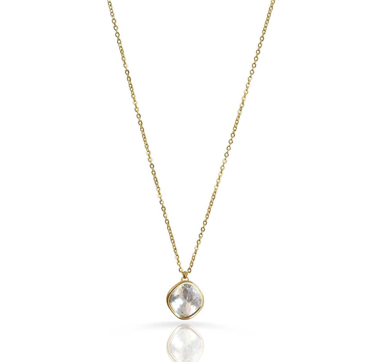 white topaz pendant necklace