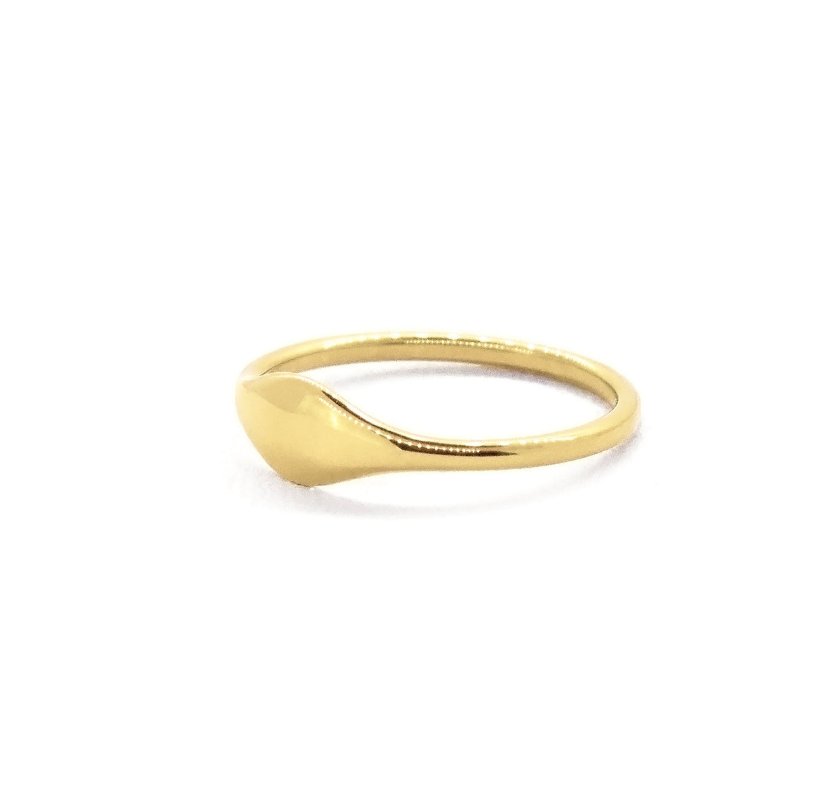 gold pinky signet ring 18k tarnish free