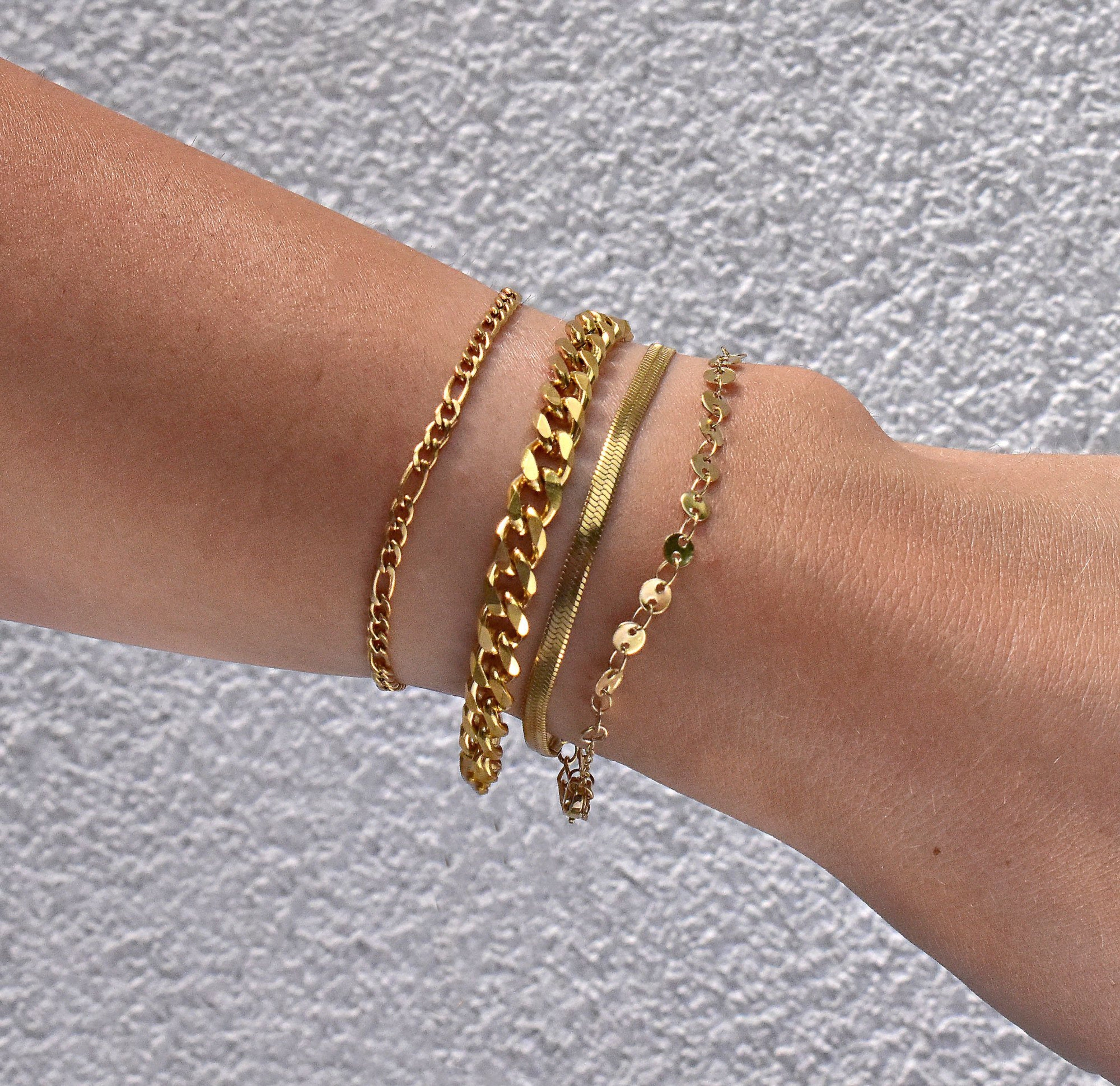 dainty gold waterproof bracelets
