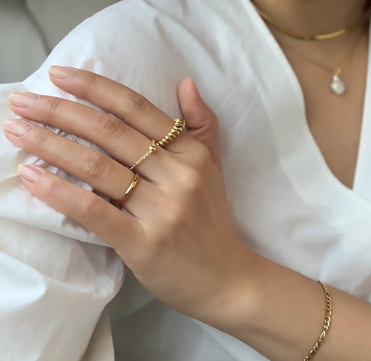 CAMRON THIN GOLD CROISSANT RING