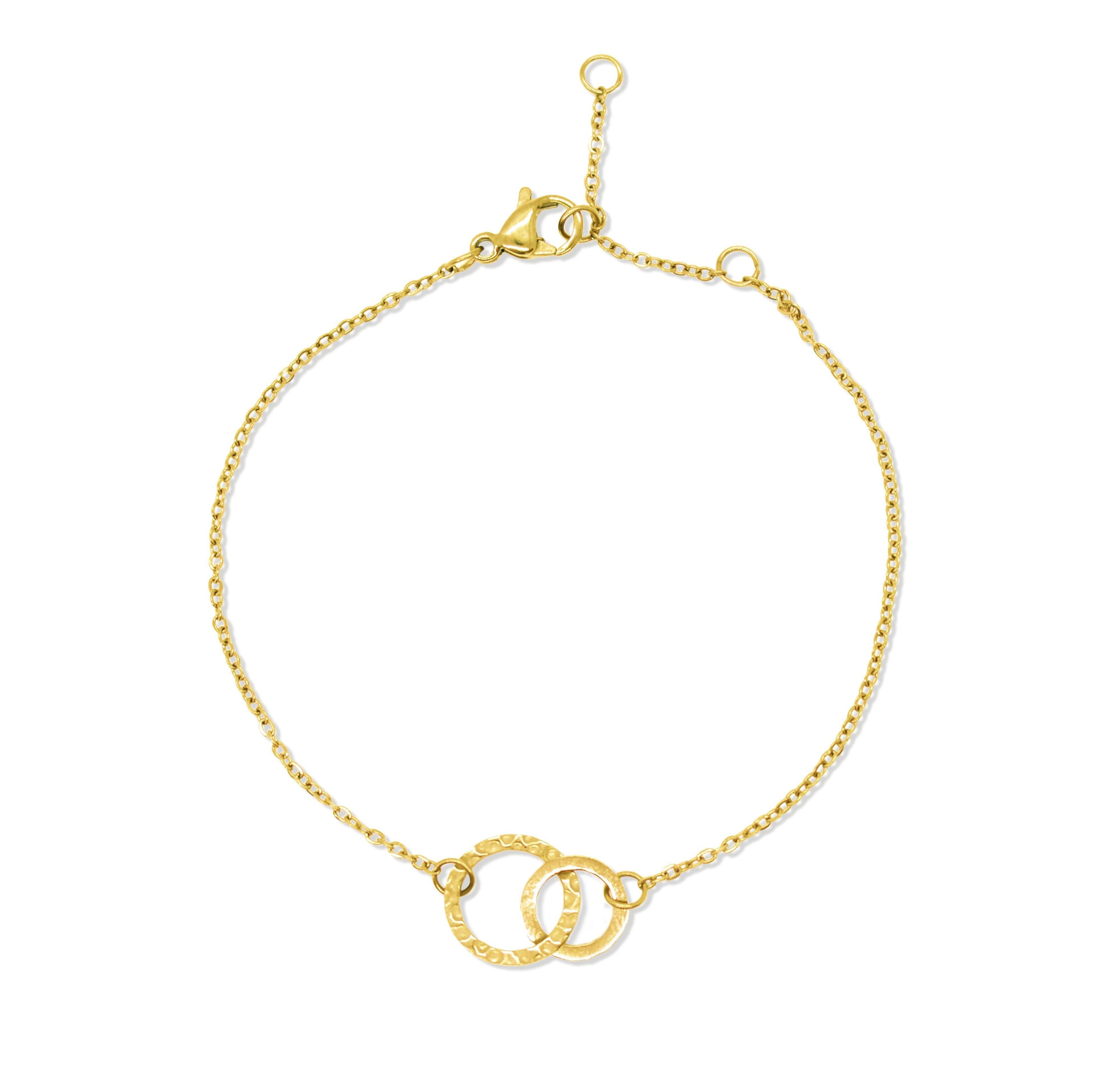 dainty gold unity link bracelet waterproof jewelry tarnish free
