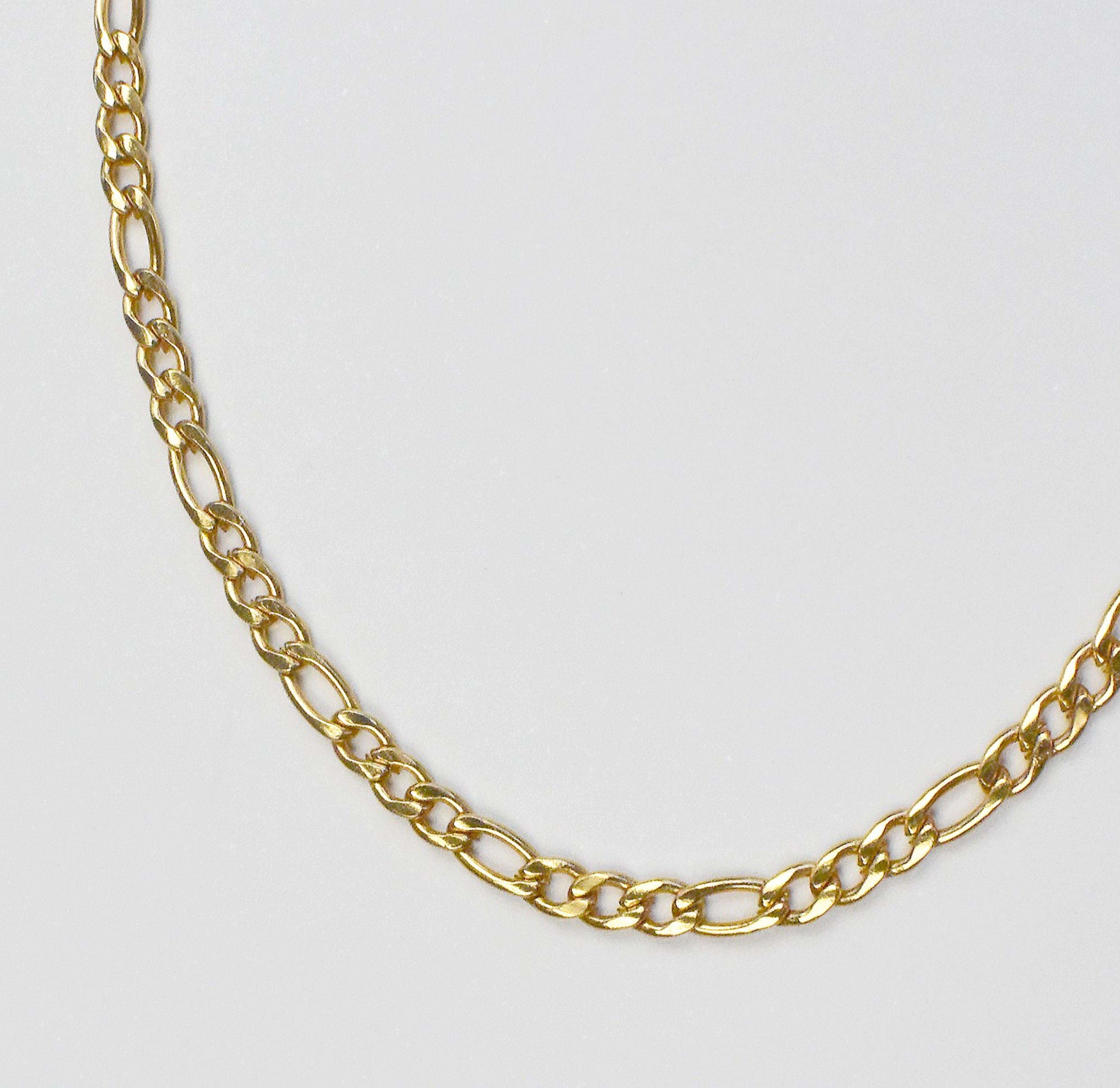 dainty gold Figaro chain necklace waterproof