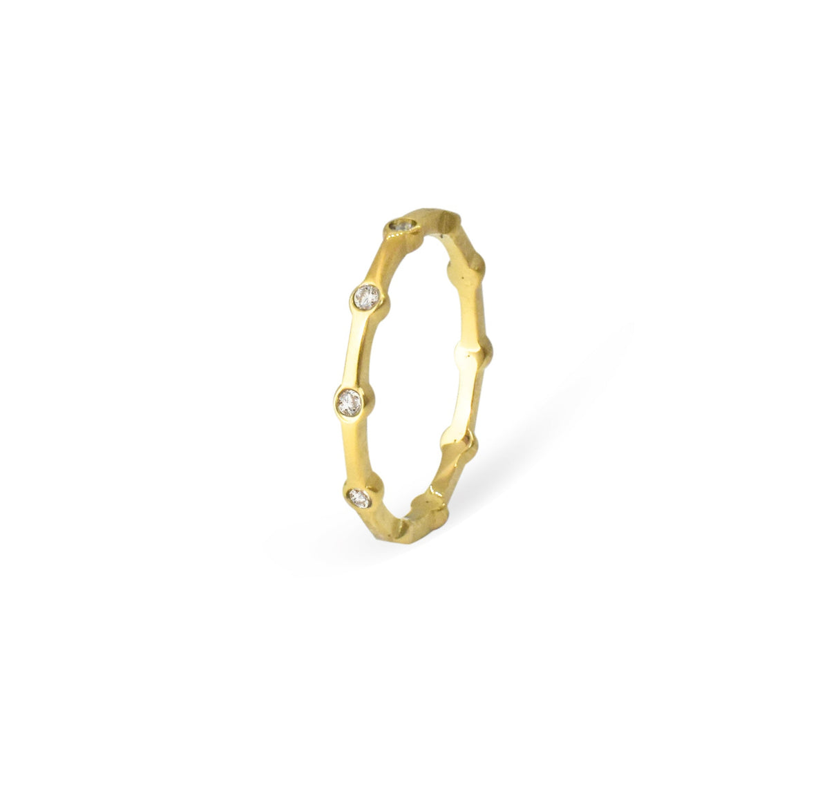  THIN GOLD PAVE RING WATERPROOF JEWELRY