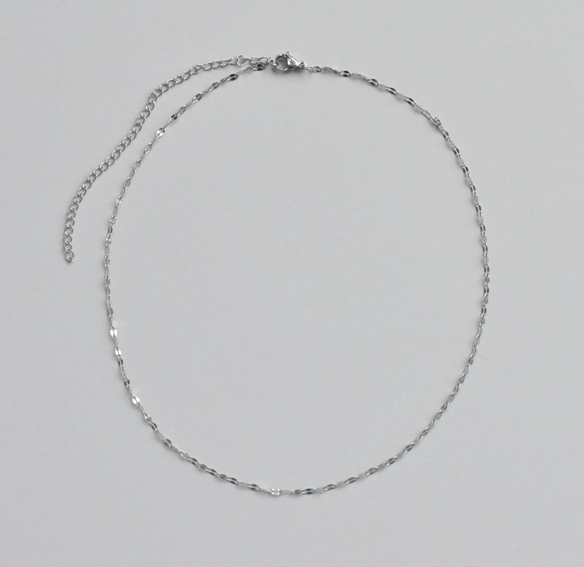 silver lace chain necklace waterproof