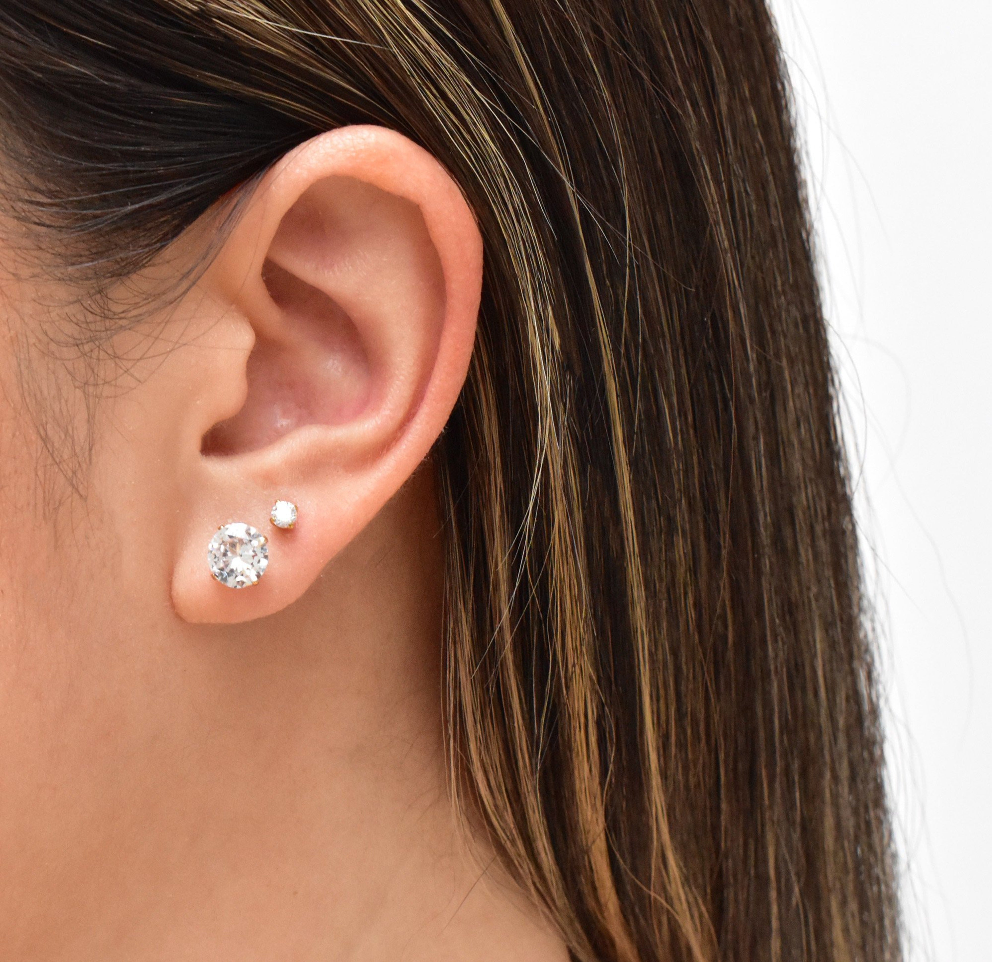 diamond stud earrings waterproof jewelry