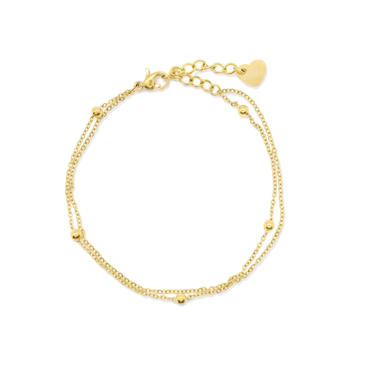 EVER DAINTY GOLD DOUBLE CHAIN BRACELET