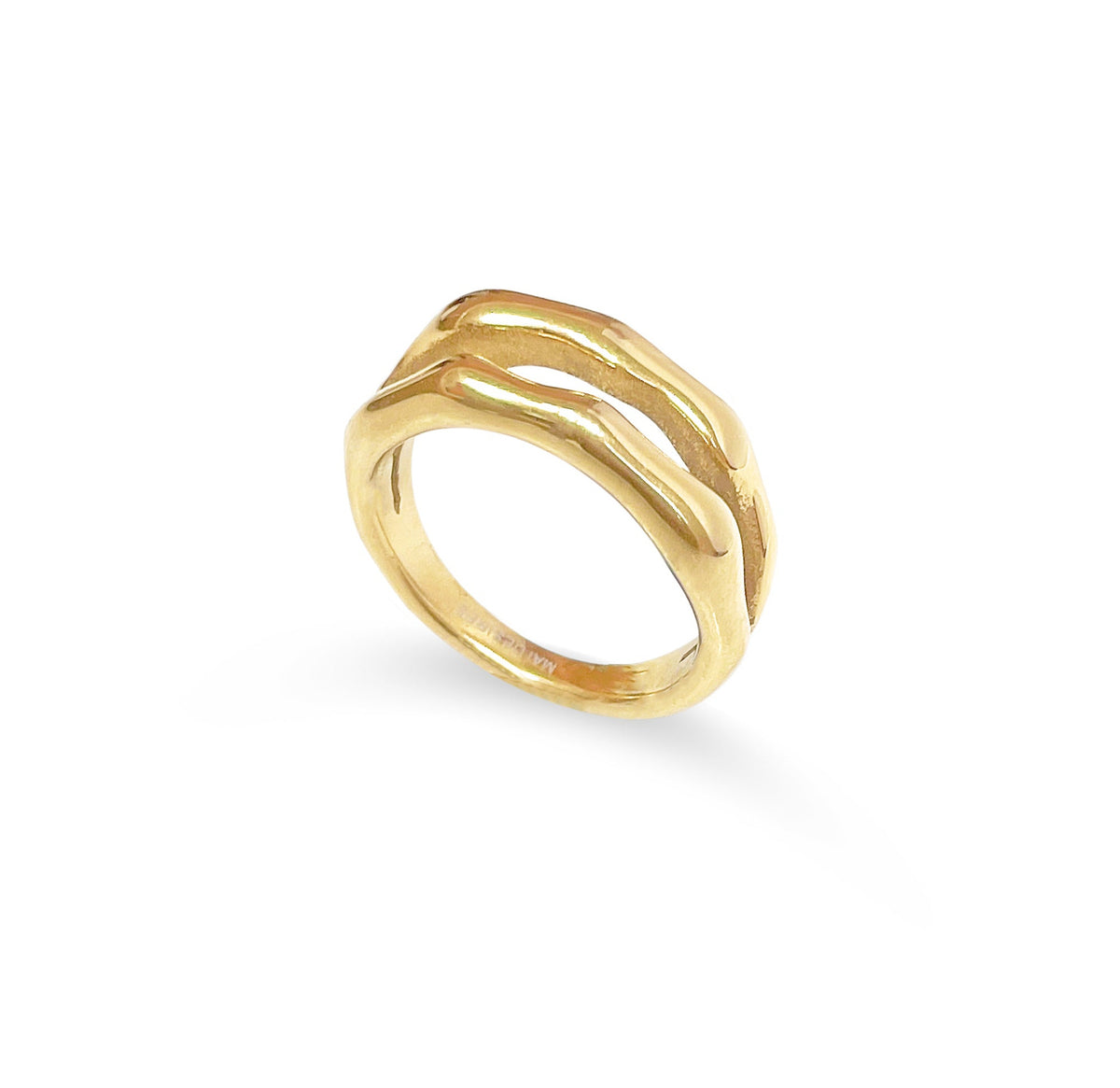 gold bamboo ring waterproof jewelry