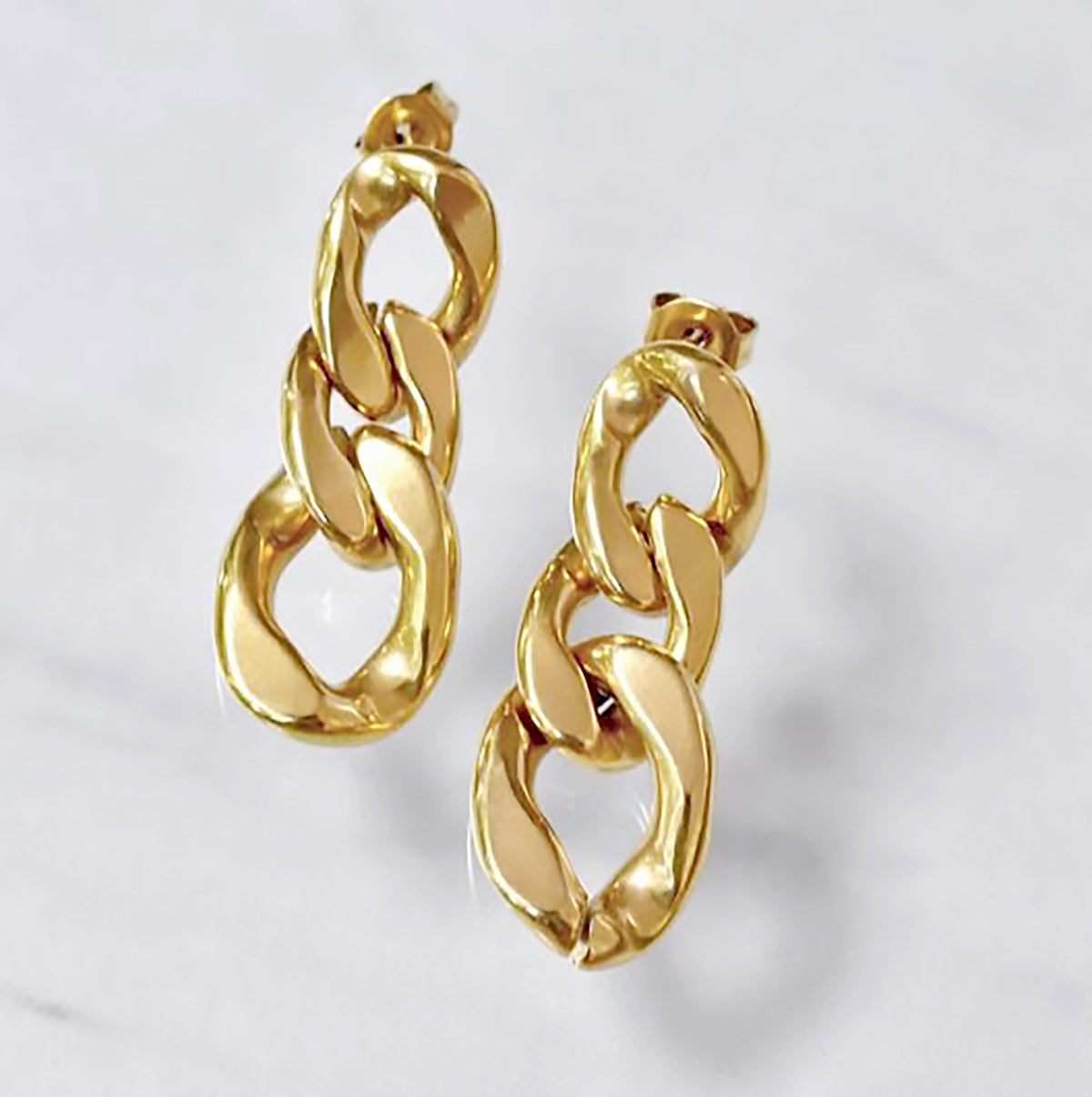 CICI GOLD LINK CHAIN EARRINGS