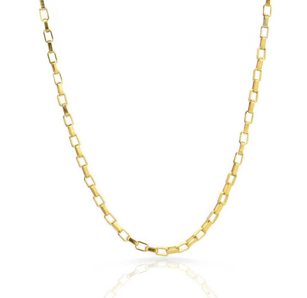 Blake Gold Box Chain Necklace - Tarnish Free Jewelry