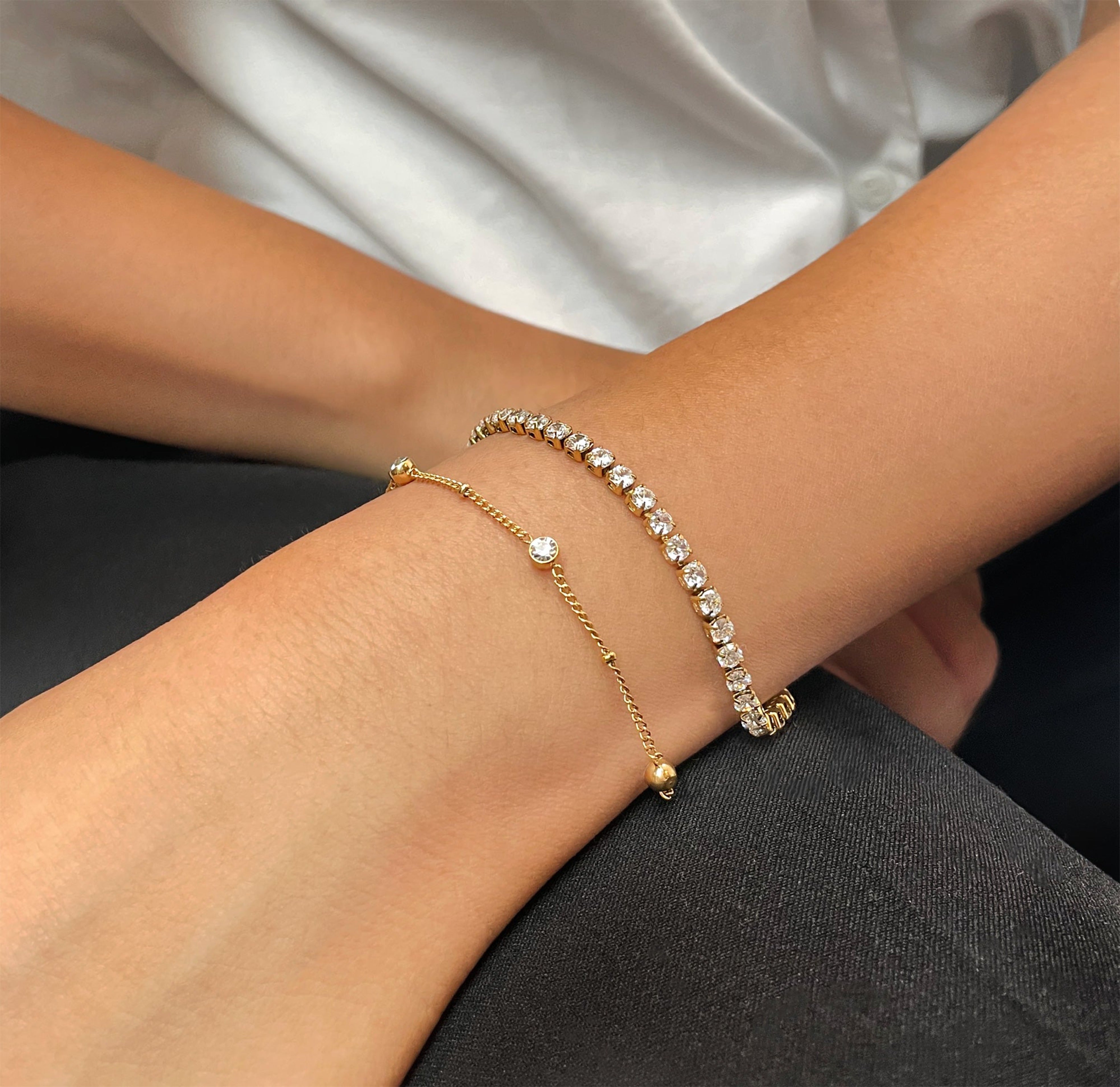 Chansutt Pearls Dainty Tennis Bracelet