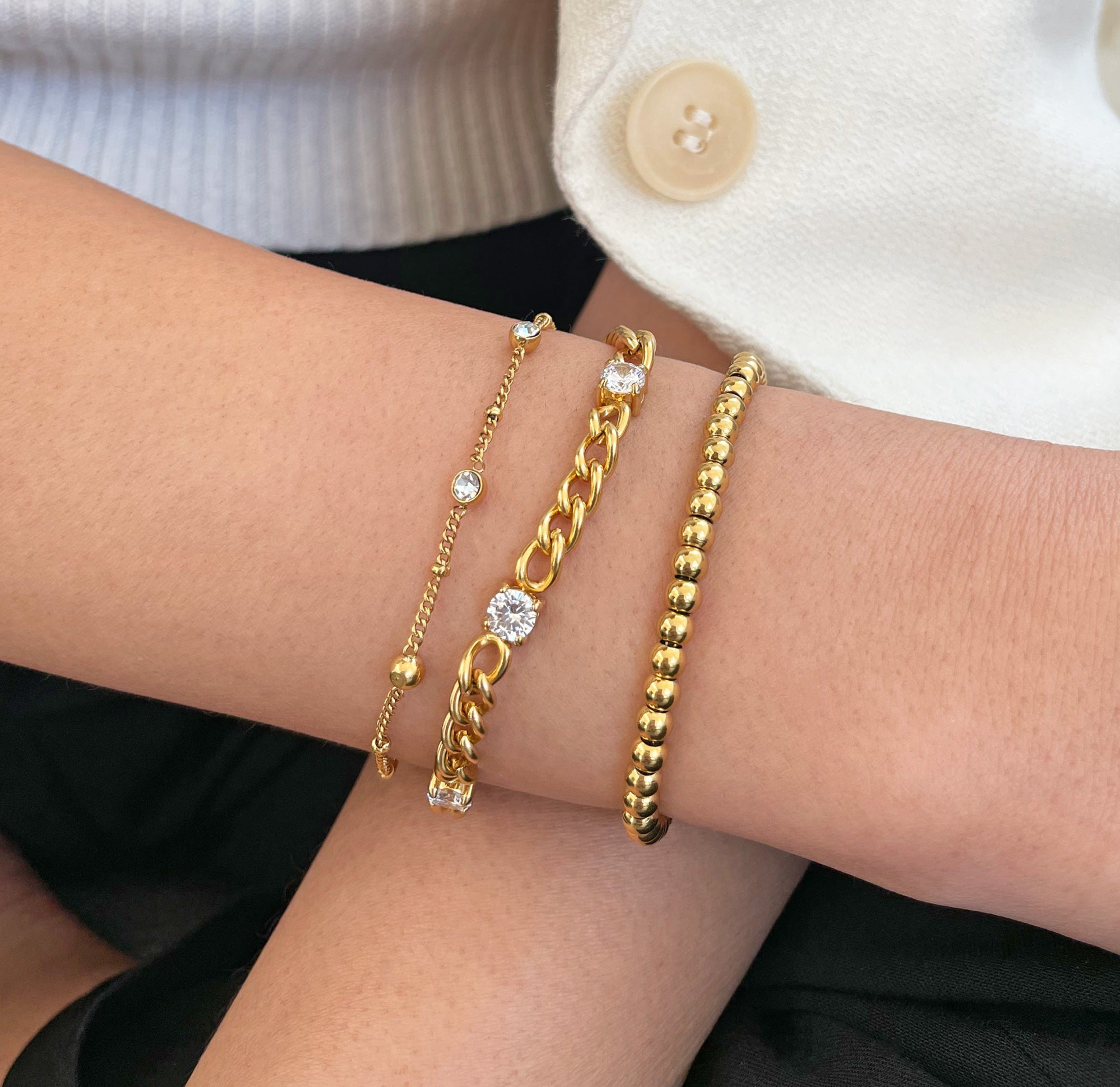 waterproof gold chain bracelet