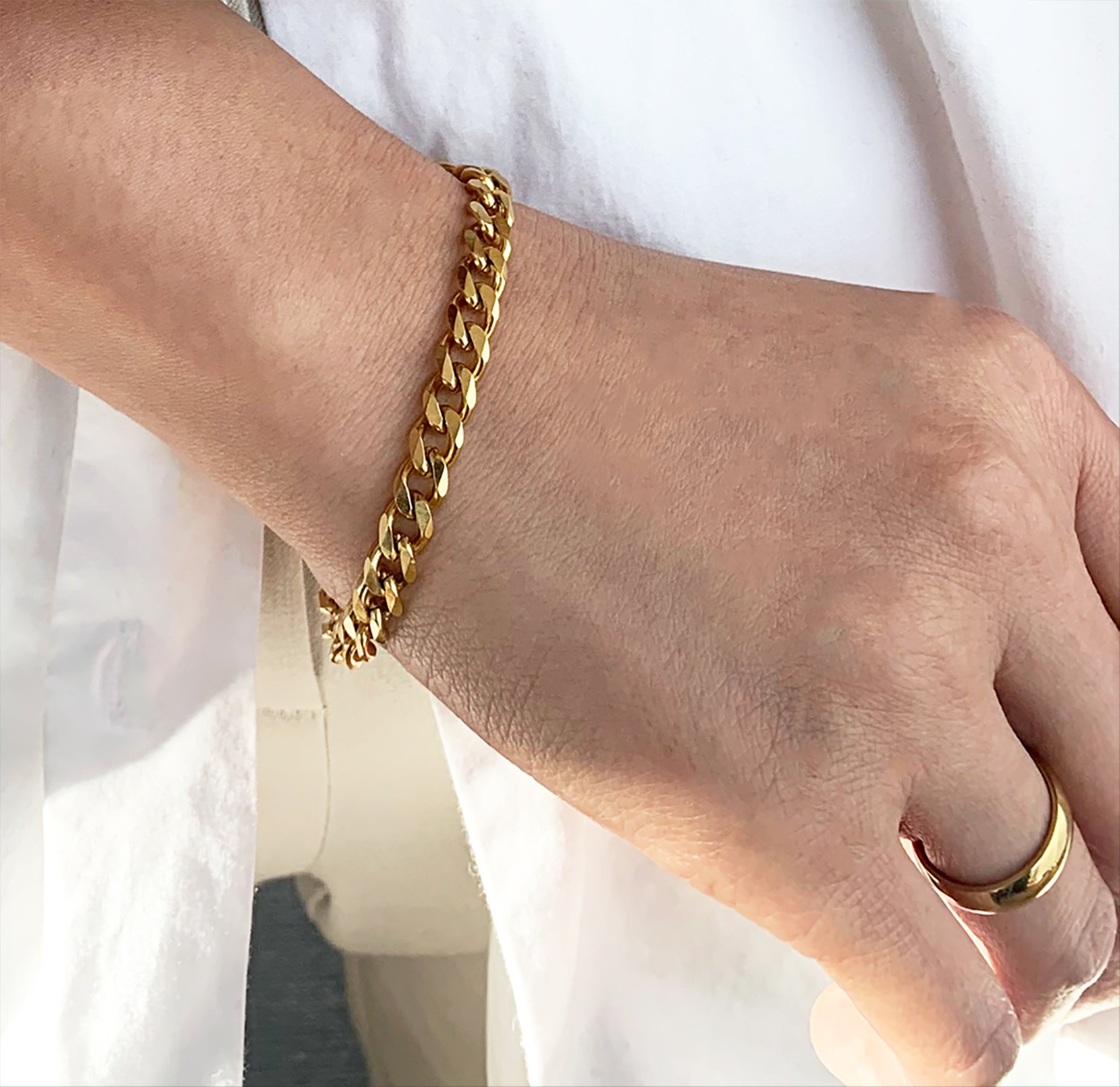 gold chain bracelet tarnish free