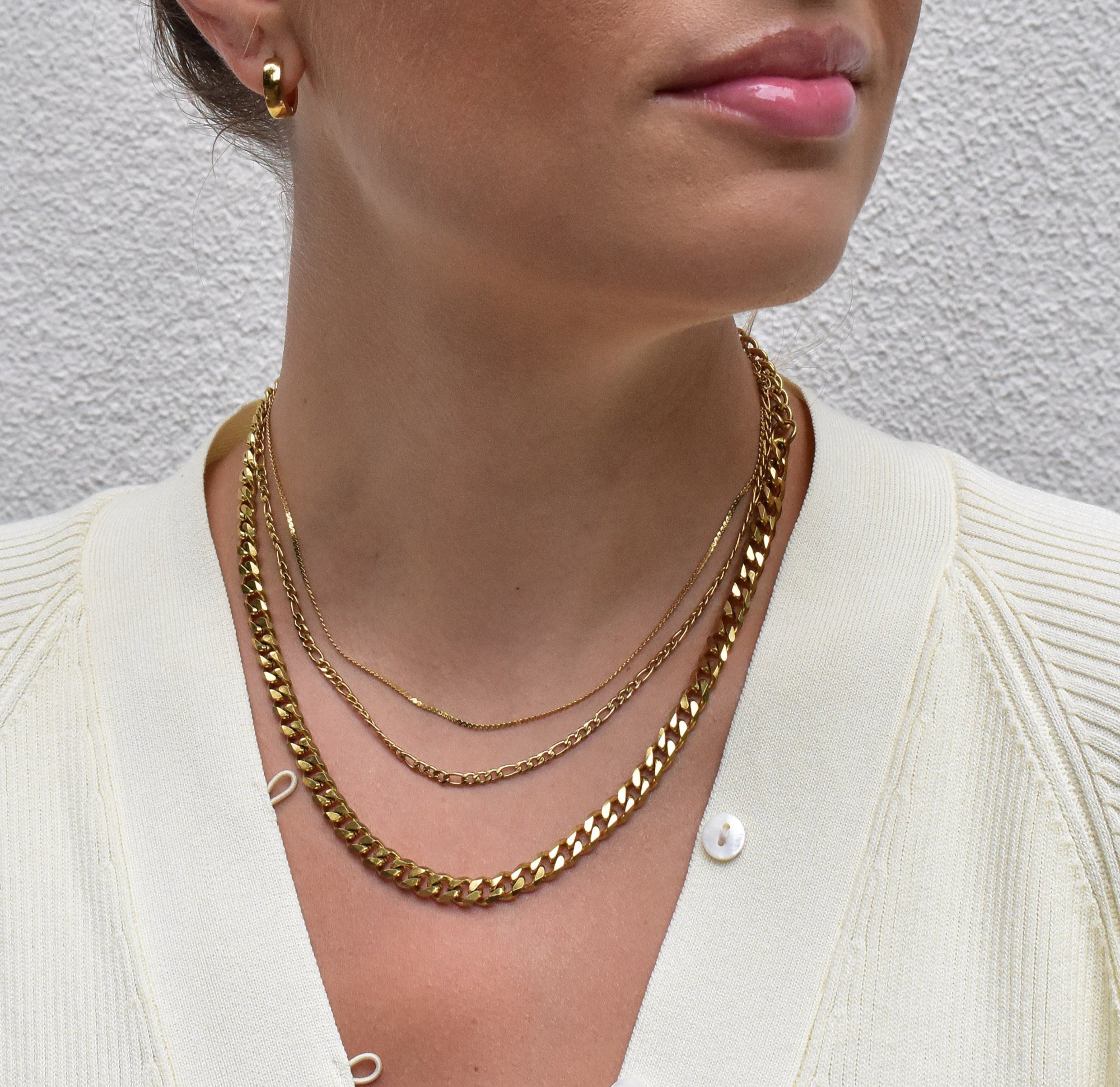 gold chain necklace waterproof jewelry