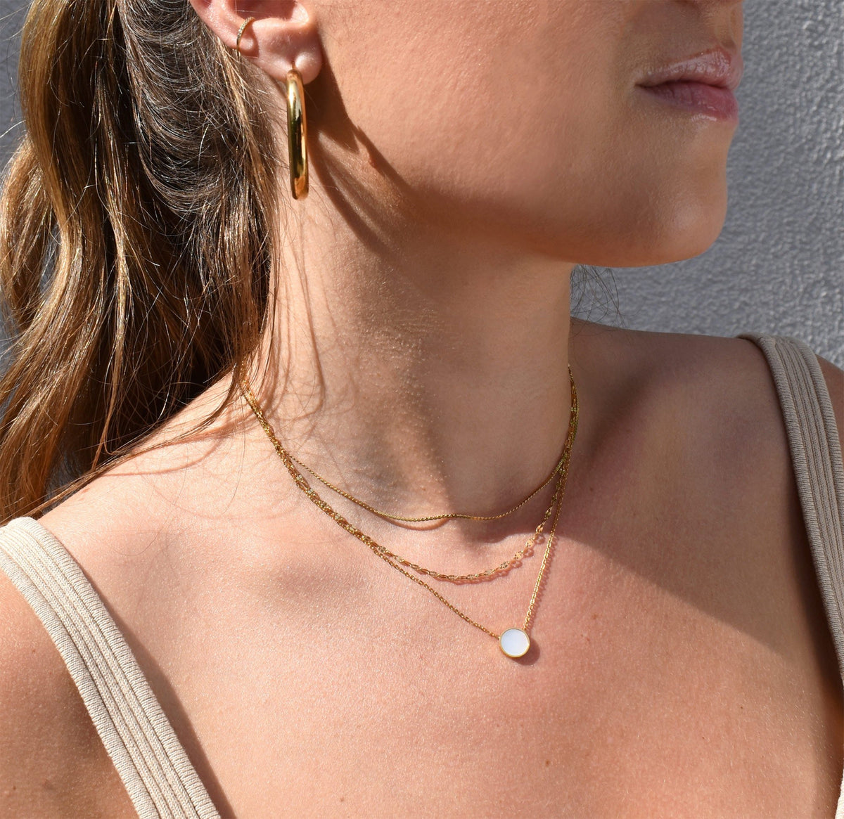 dainty gold necklaces waterproof