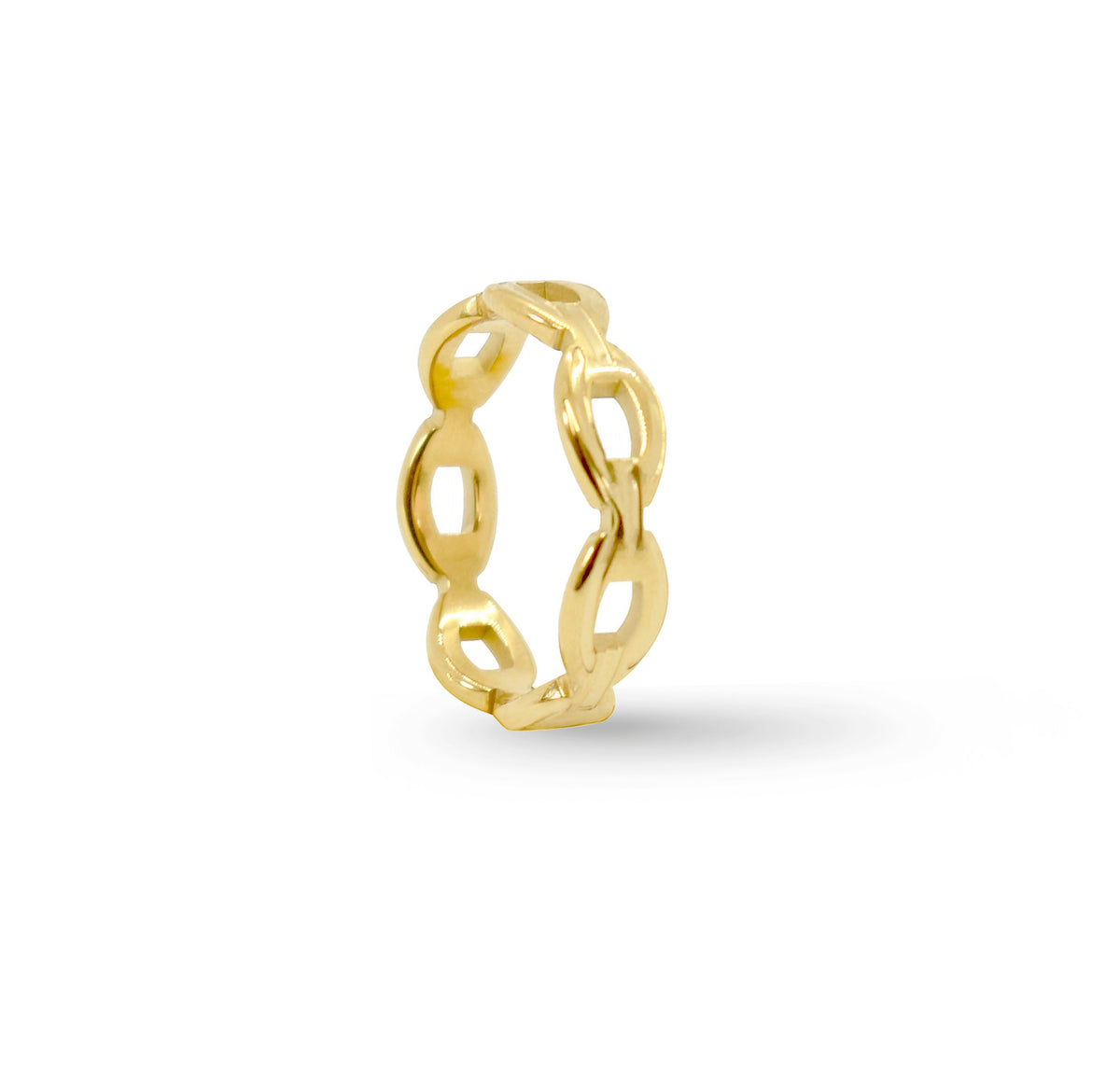 gold link chain ring watereproof