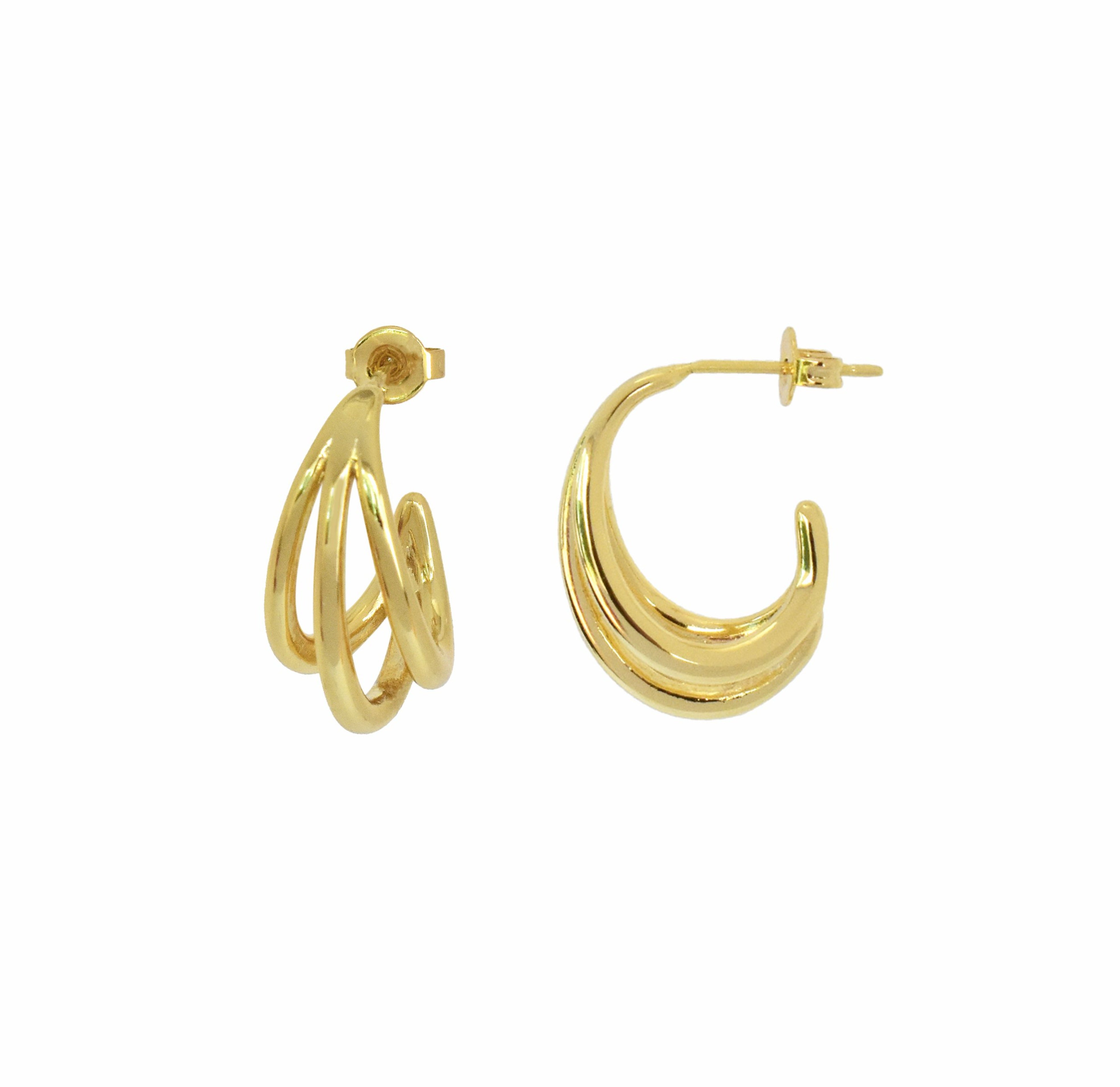 gold claw earrings