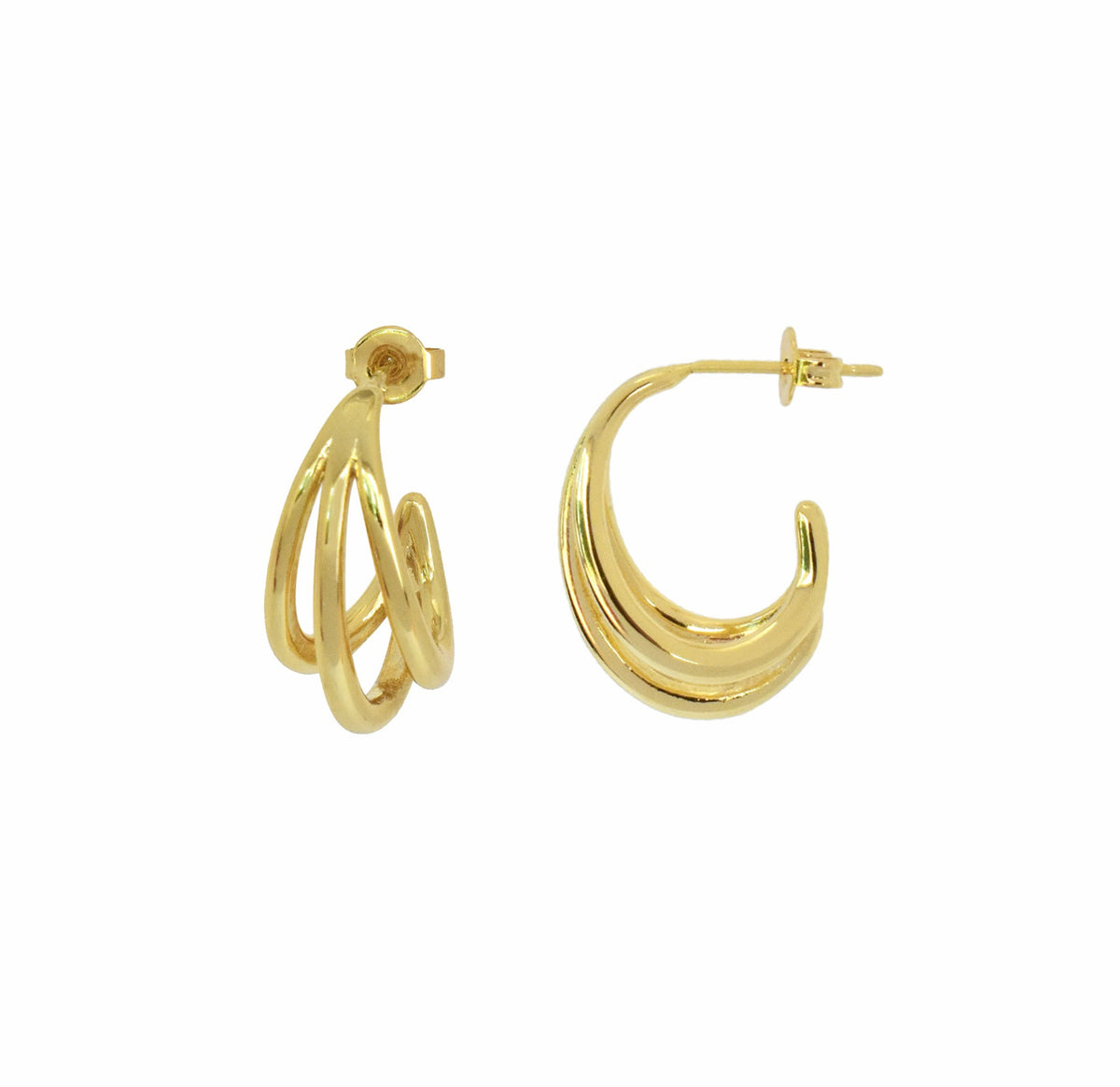gold claw earrings
